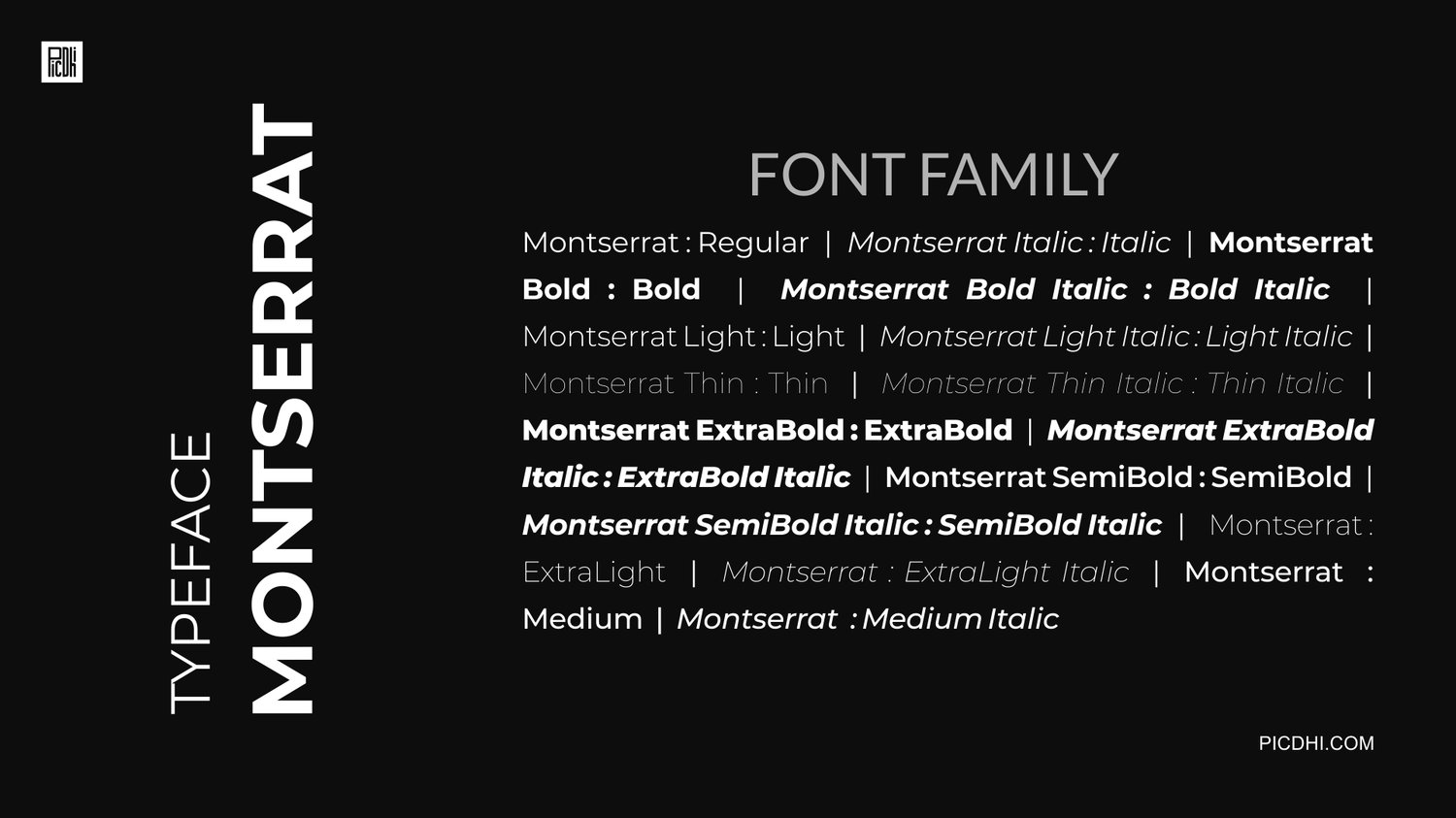Montserrat Typeface and Font Family