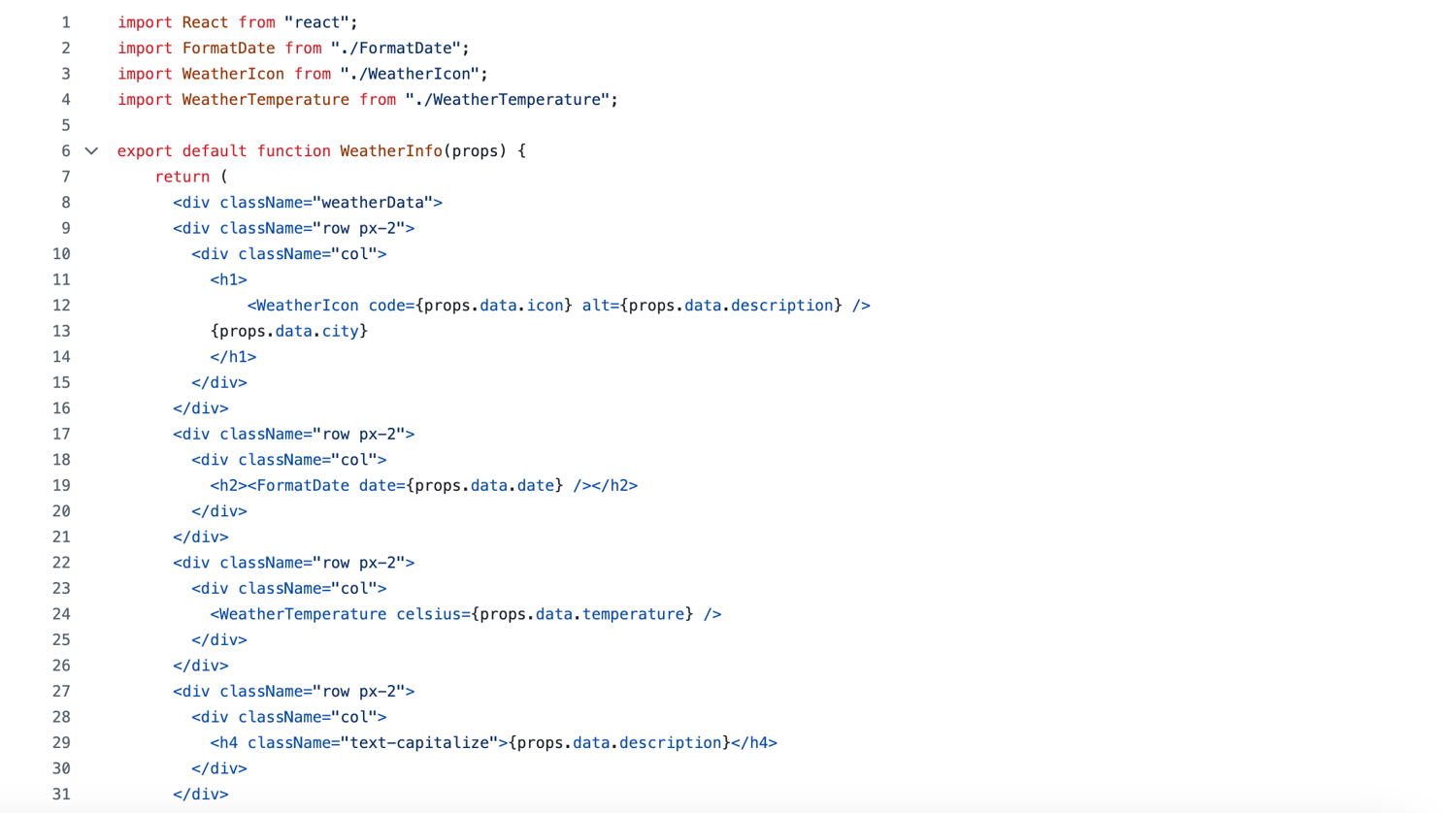 Building a Weather App with React