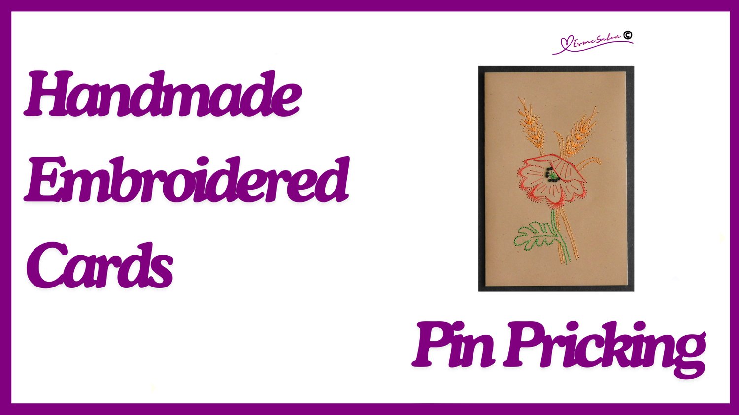 Handmade Pin Pricking Card of an Elephant
