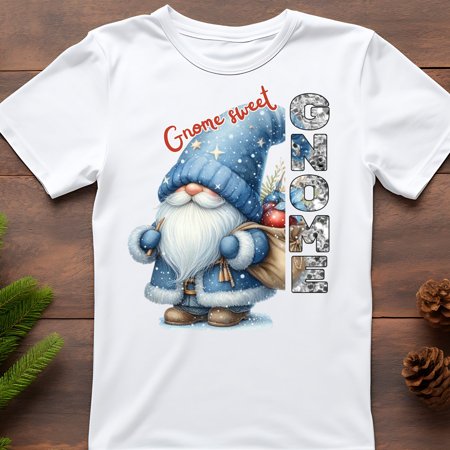 Christmas Gnome Tshirt Design For Sublimation