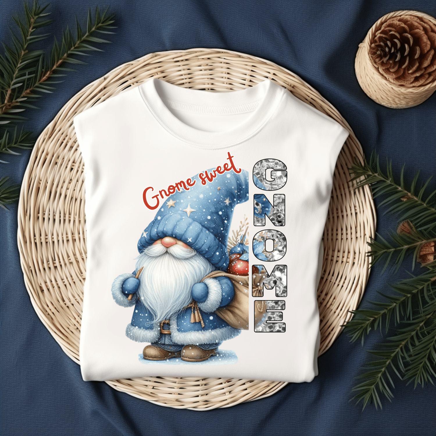 Christmas Gnome Tshirt Design For Sublimation
