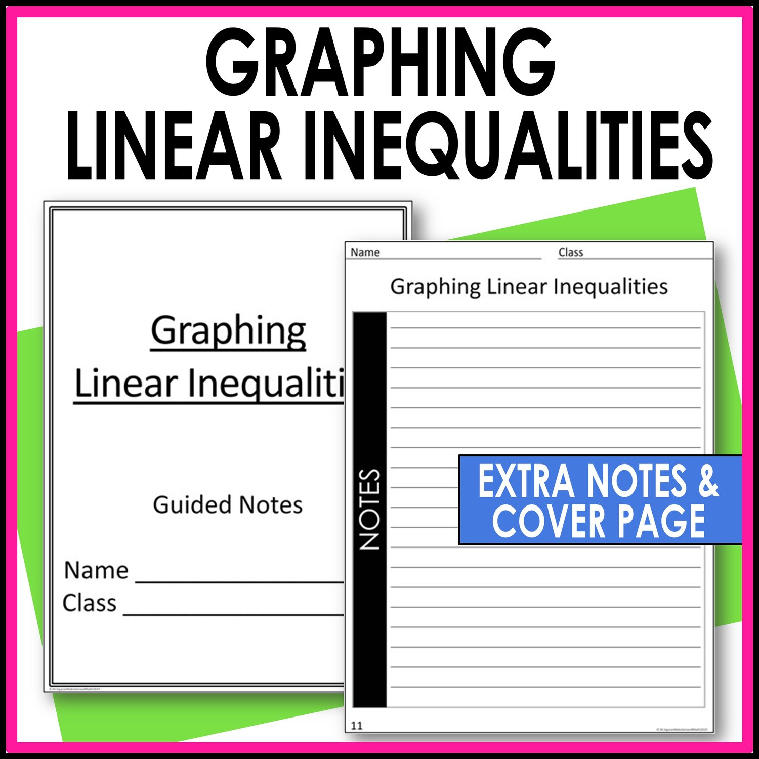 Graphing Linear Inequalities & Systems of Linear Inequalities Guided Notes