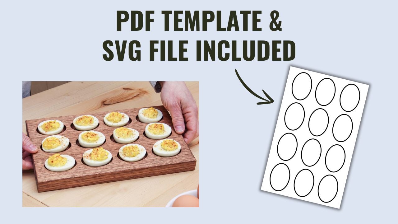 Deviled egg tray with sample PDF template