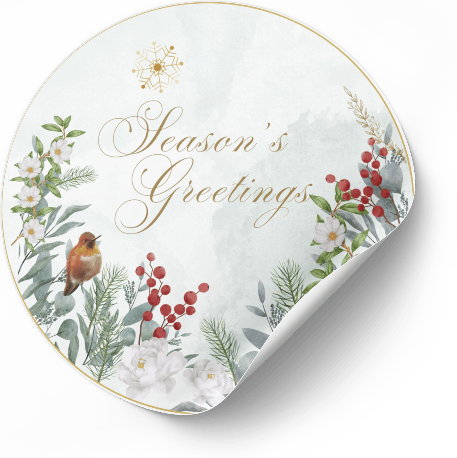 Elegant Winter Botanicals Canva Template Bundle | 6 Customizable Designs | Holiday Season Digital Download. Mock circle sticker