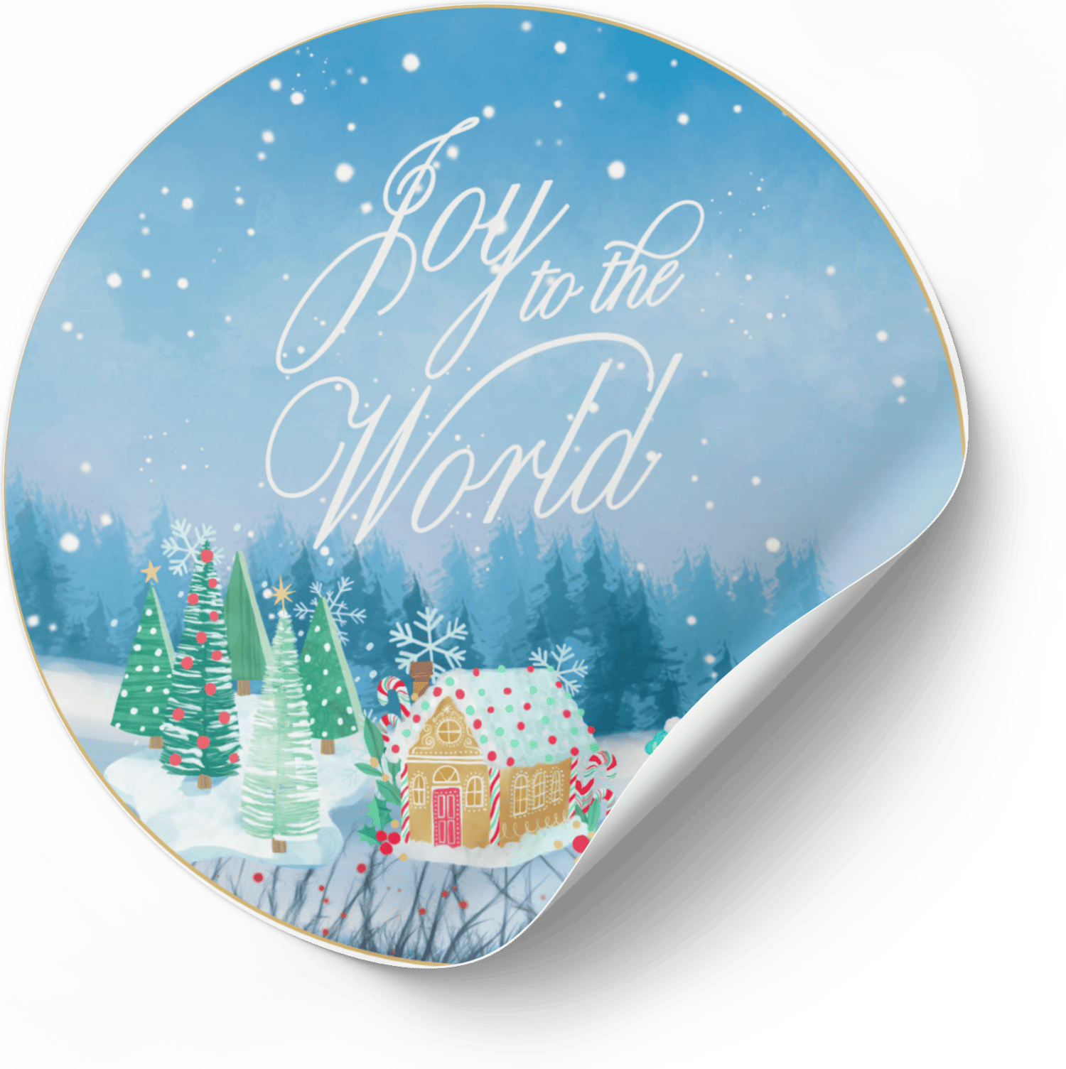 Adorable Winter Wonderland Canva Template Bundle | 6 Customizable Designs | Holiday Season Digital Download. Mock circle sticker