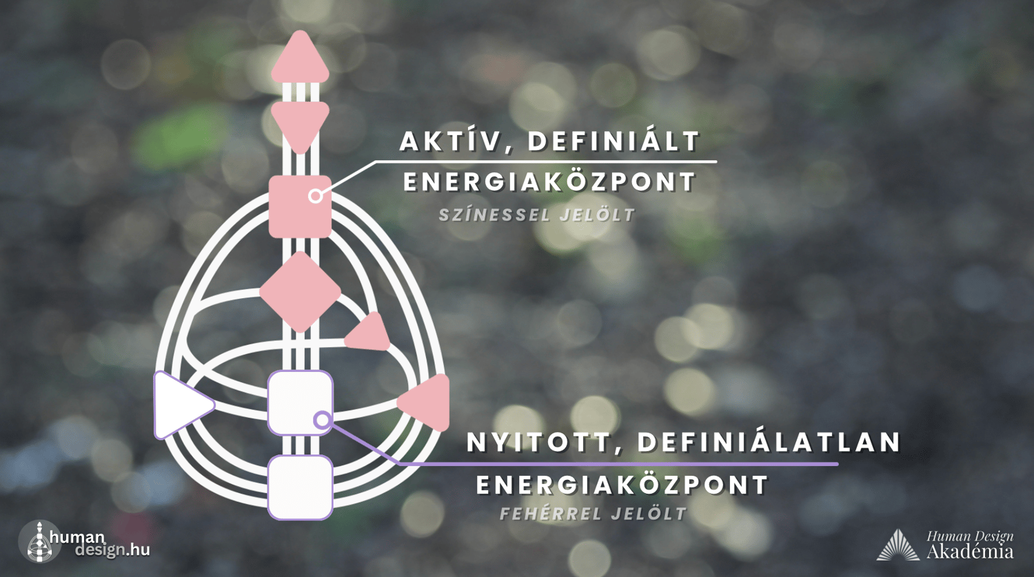 definiált aktív energiaközpont színes nyitott befogadó fehér csakra human design magyarul