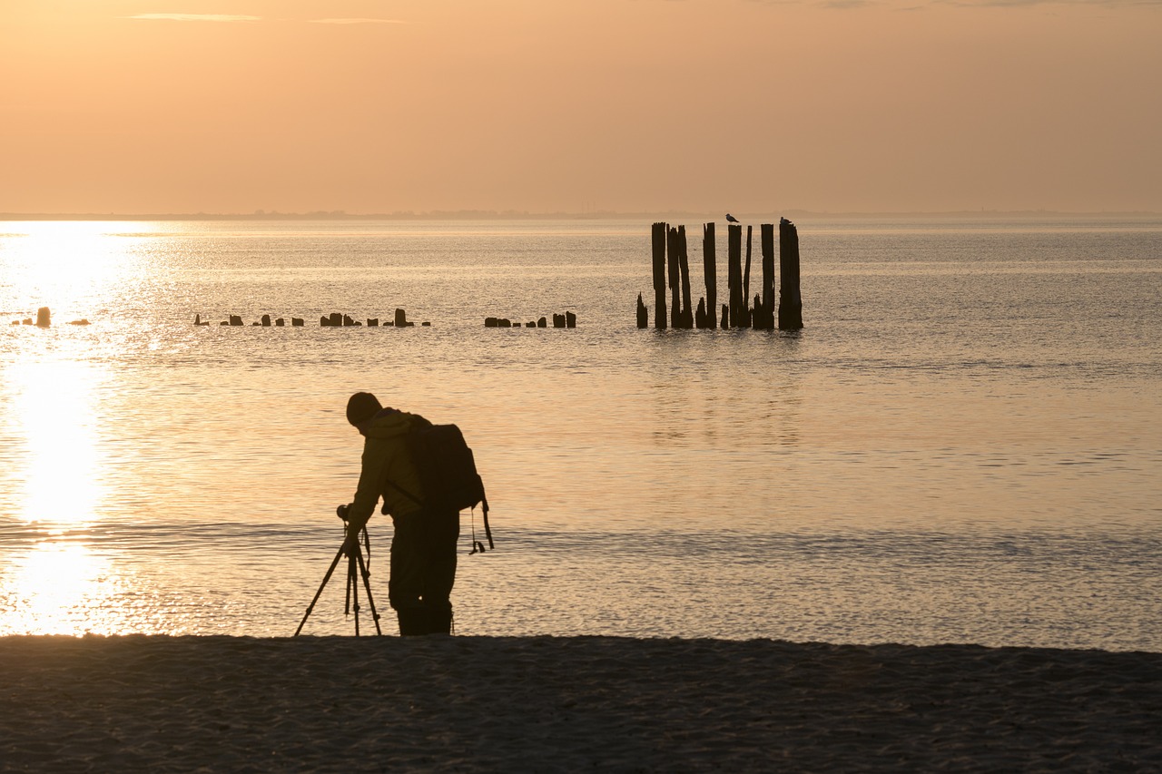Mar Báltico-atardecer-tomando fotos