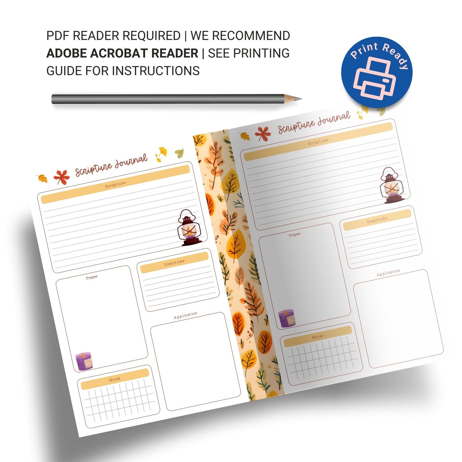 Fall Scripture Journal | Bible Study Journal | Christian Planner