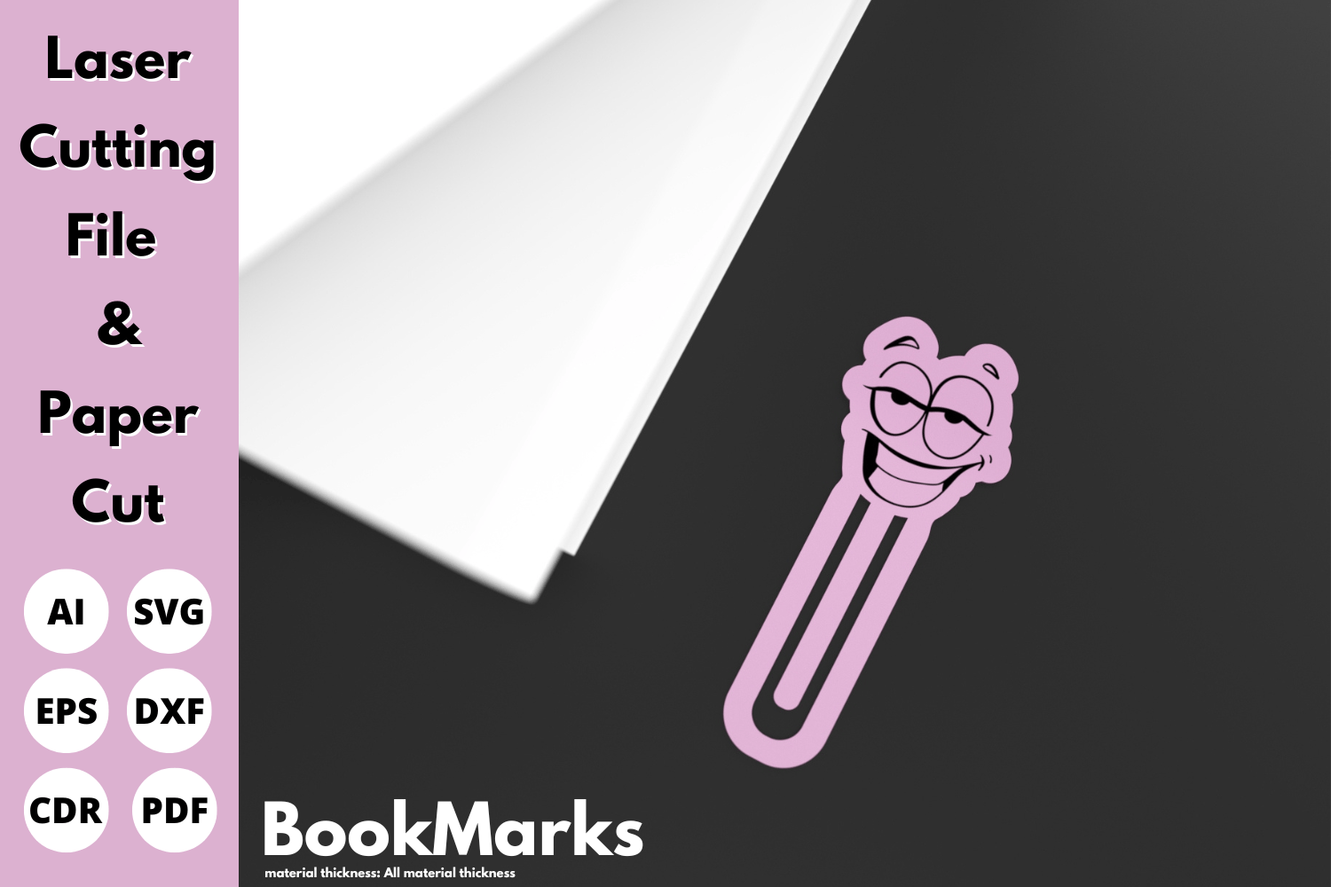 Paperclip Bookmark | Laser Cut File for Office Tools and Paper Cutting Projects