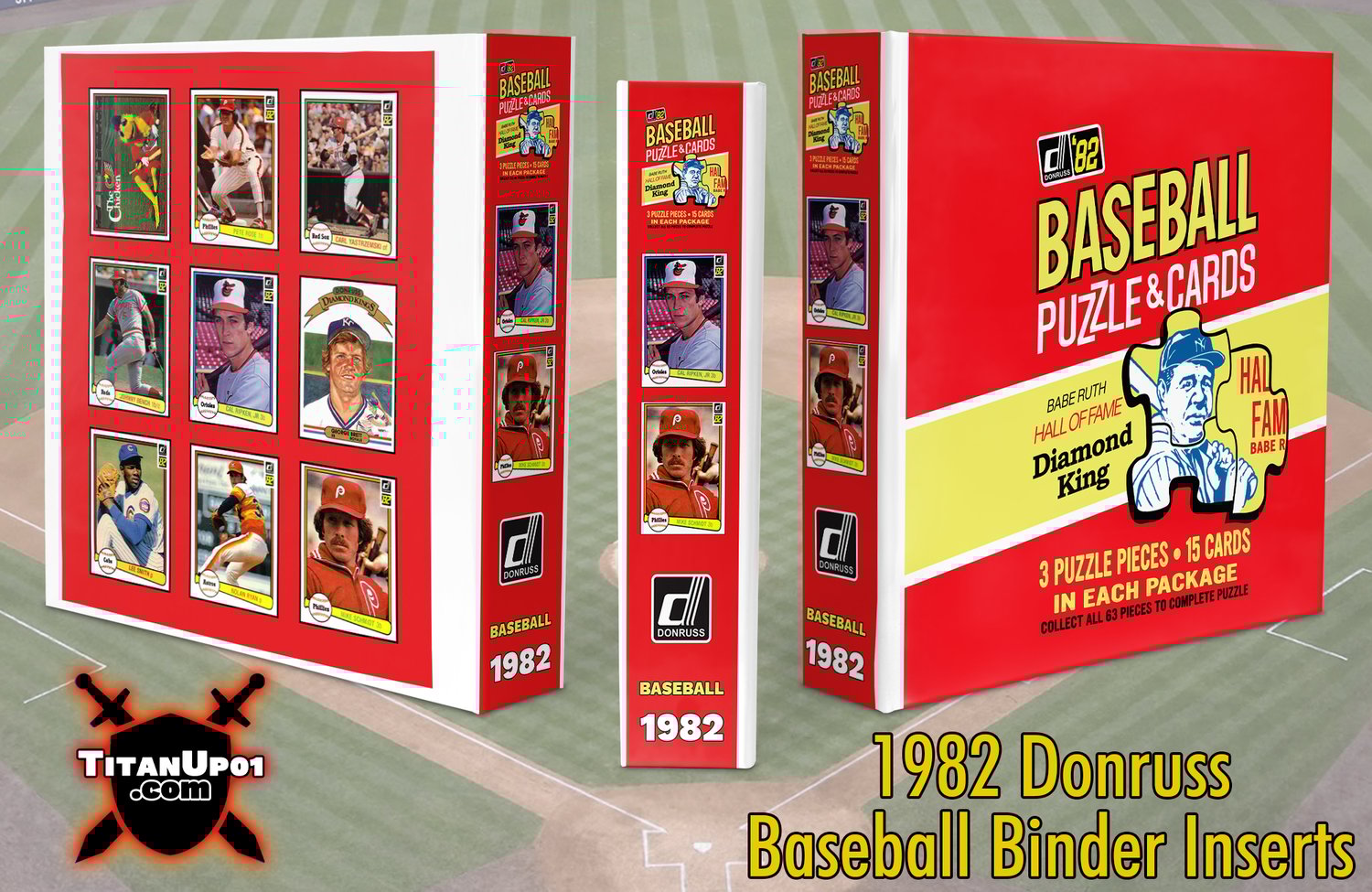 1982 Donruss Baseball Cards Binder Inserts