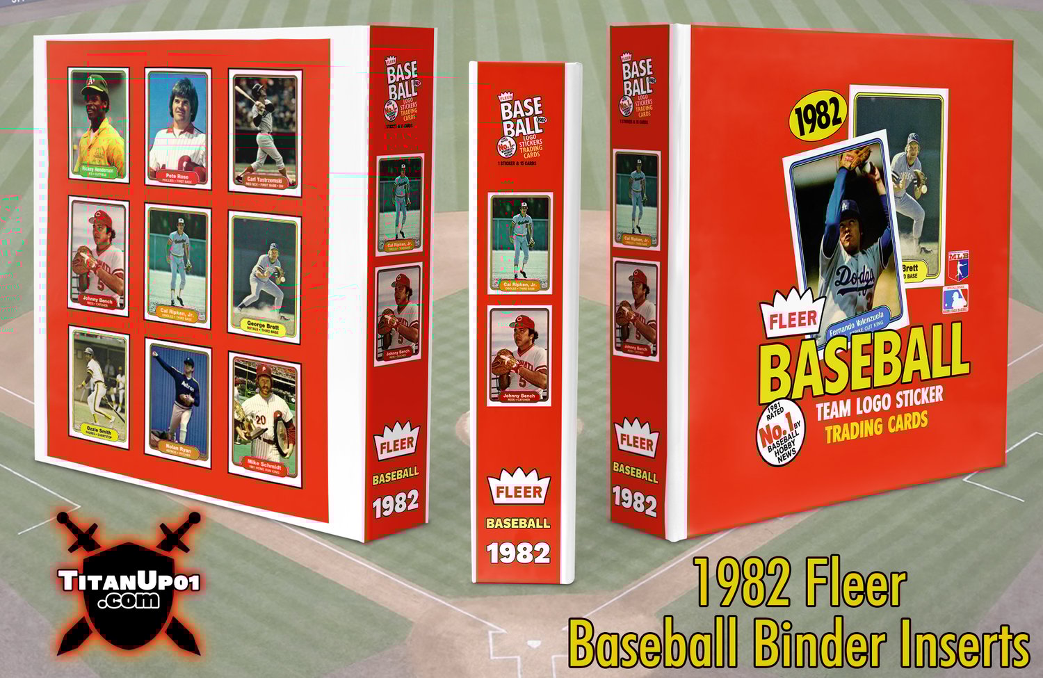 1982 Fleer Baseball Cards Binder Inserts