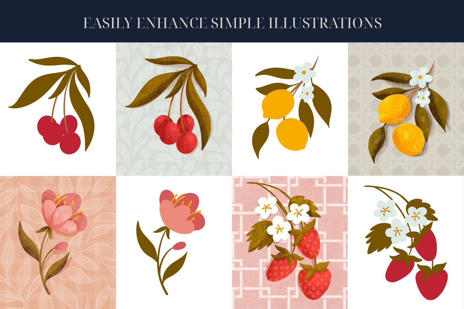 collection of pattern and texture procreate brushes