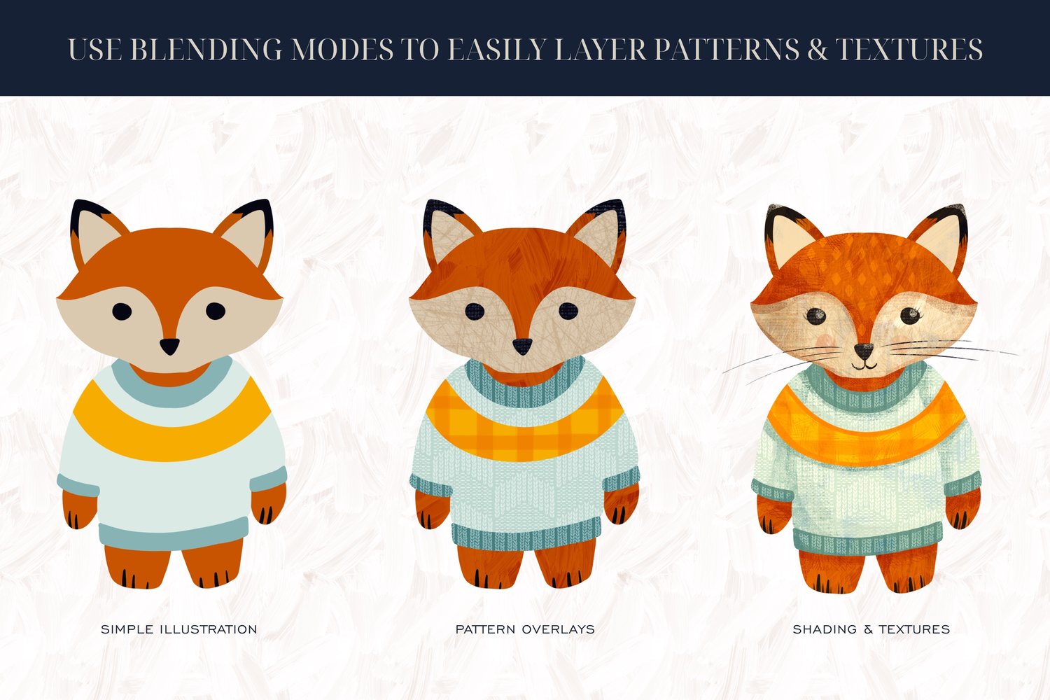 collection of pattern and texture procreate brushes