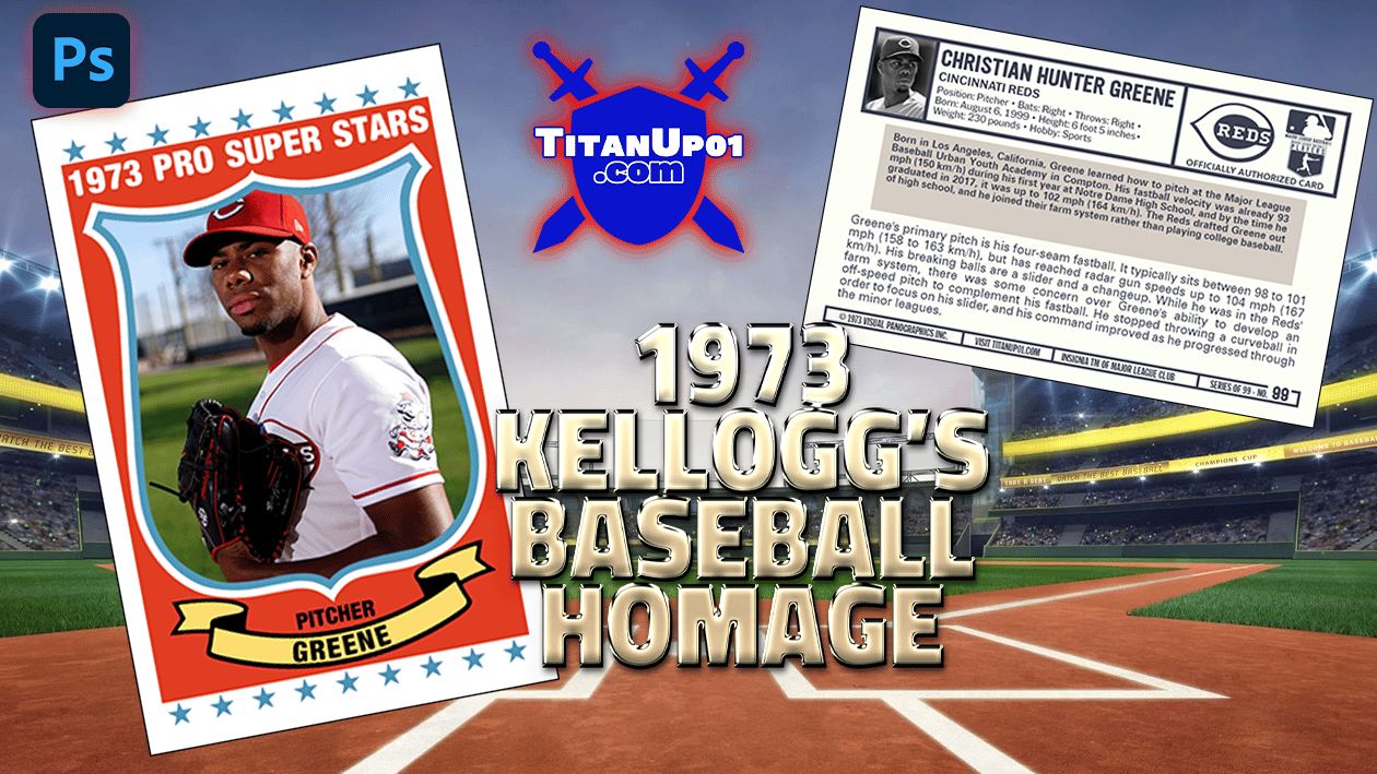 1973 Kellogg's Baseball Homage Photoshop PSD Templates