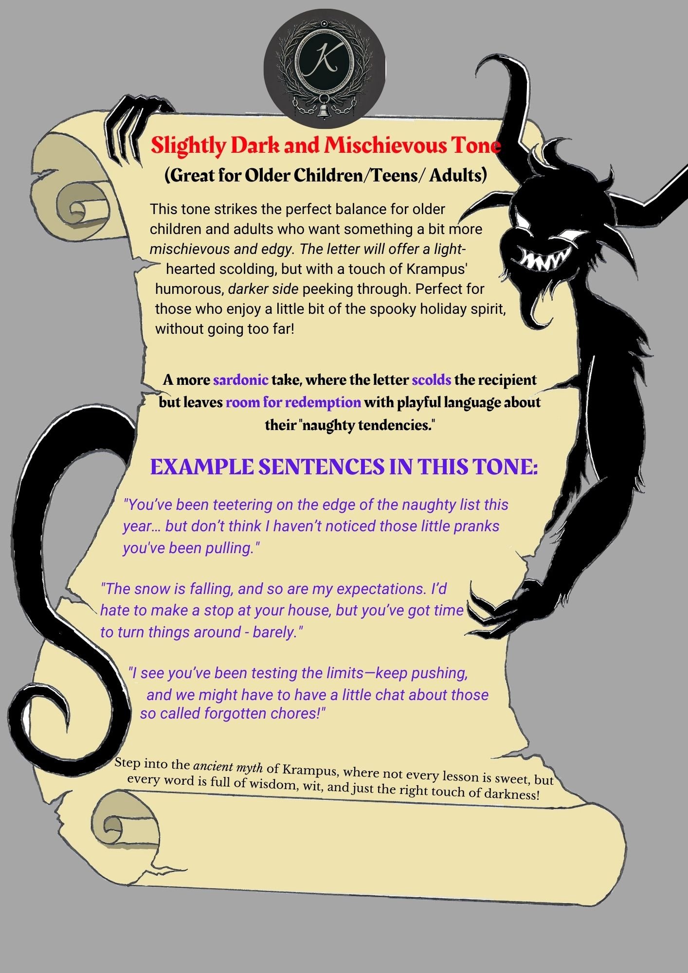 Peek-a-Boo Krampus Letter