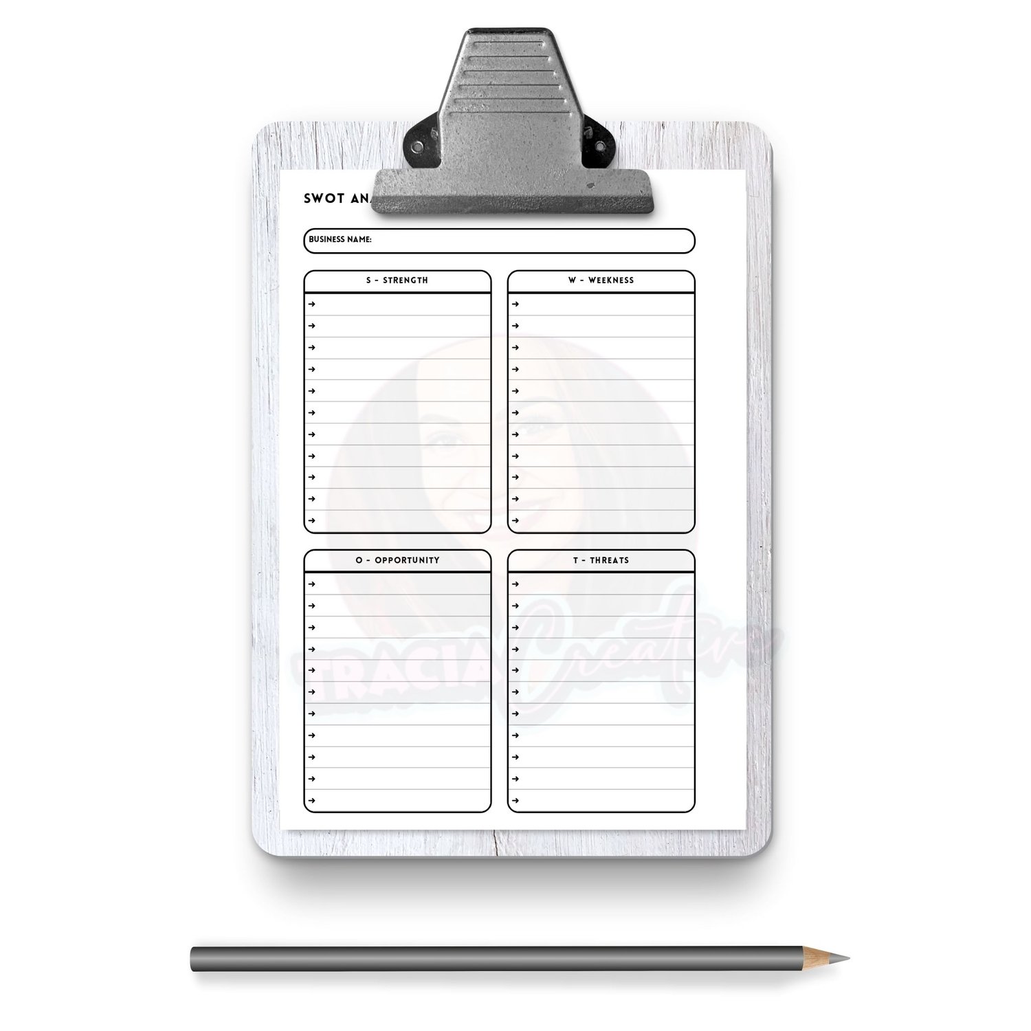 SWOT Analysis planner insert | Minimalist Business Tool