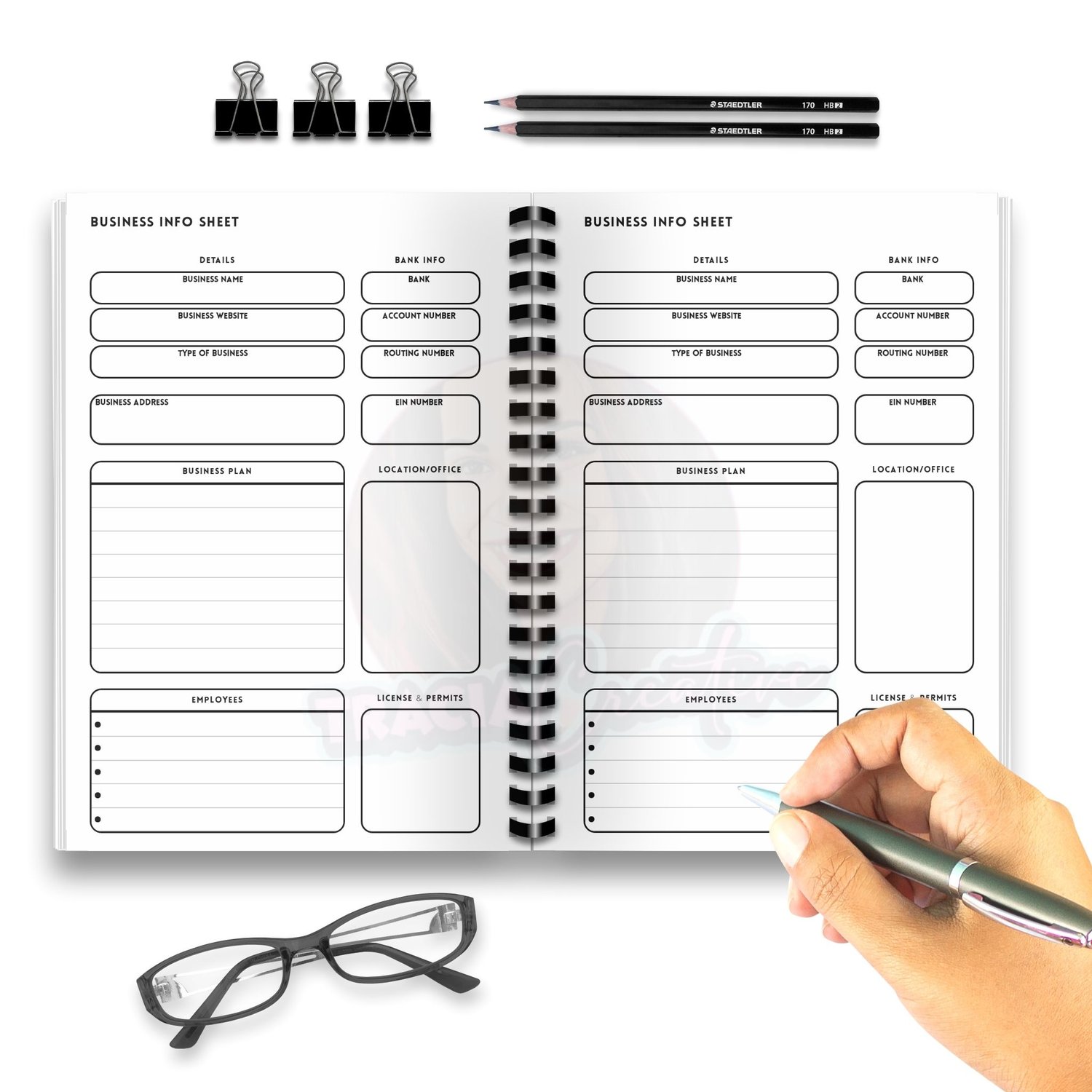 Business Info Sheet - Minimalist Printable | Instant Download