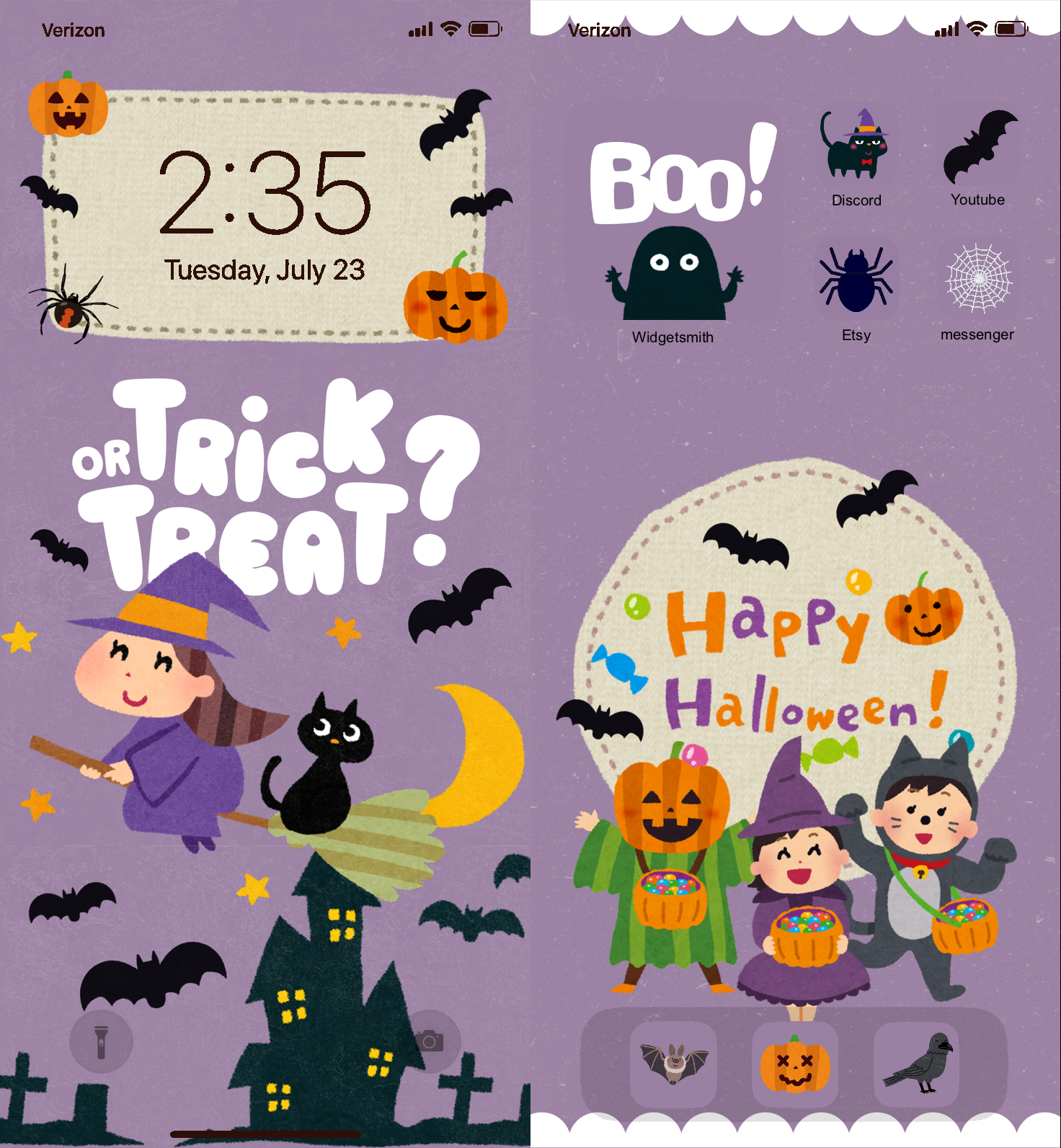 Cute Halloween Vibe Icon Pack | Home screen customization set for iPhone iPad ios Android