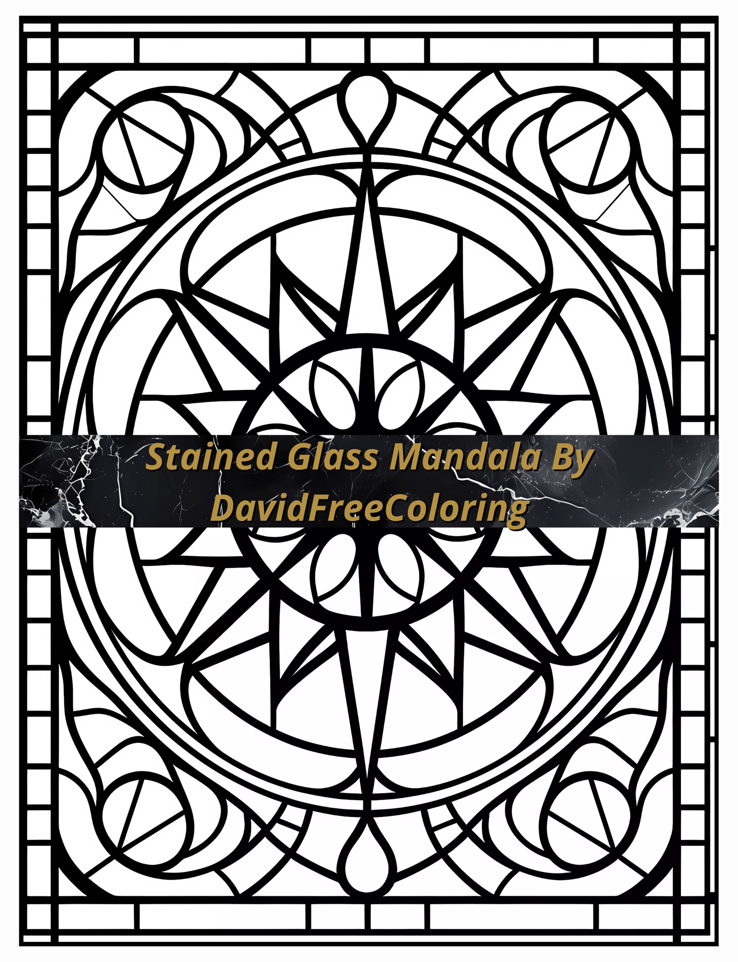 Stained Glass Mandala Coloring Book is a coloring book for adults with 80 Mandala Patterns images in Stained Glass look. Have fun coloring them creatively, both through the download of PNG and PDF files. Mandala Stained Glass Coloring Book Mandala Image A
