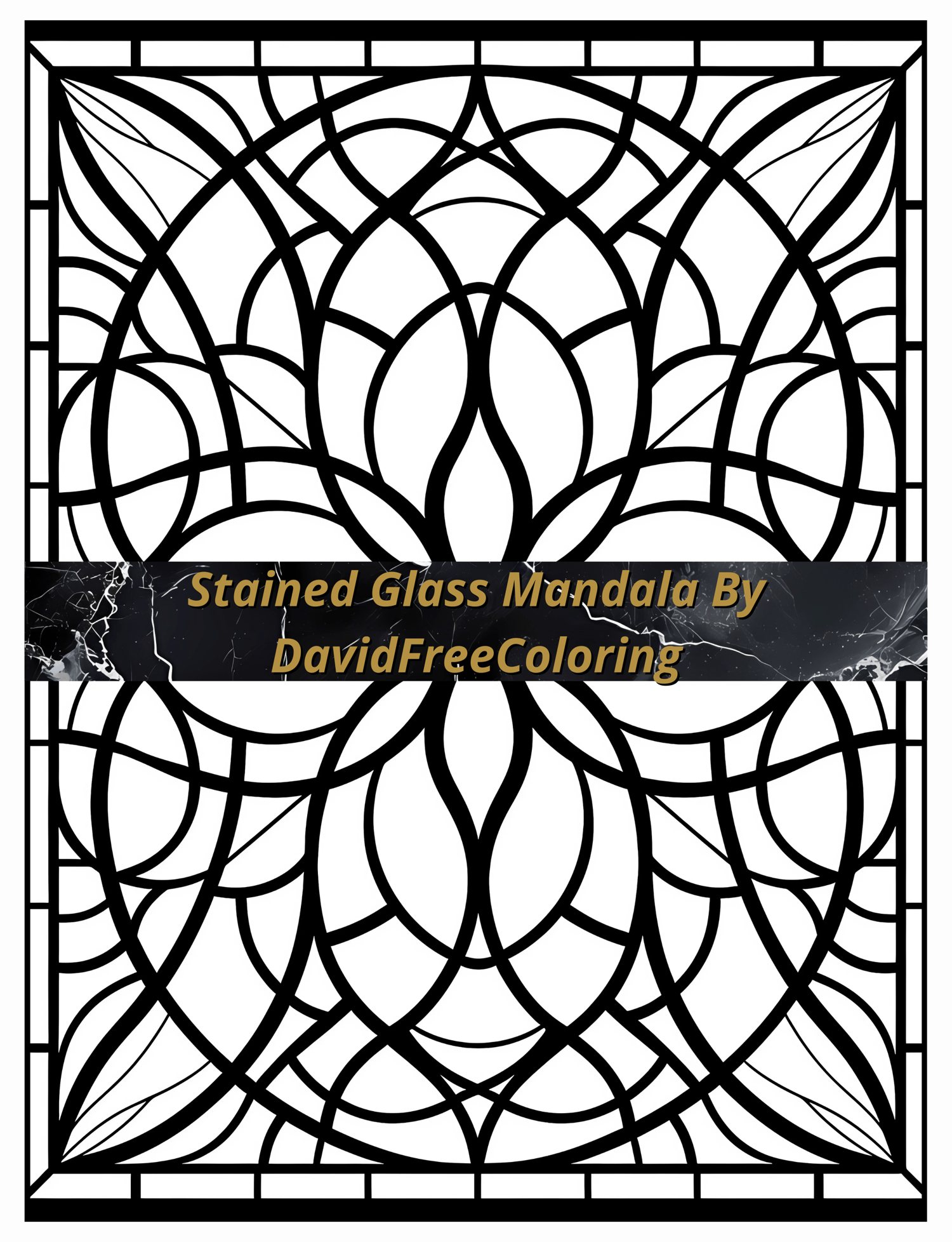 Stained Glass Mandala Coloring Book is a coloring book for adults with 80 Mandala Patterns images in Stained Glass look. Have fun coloring them creatively, both through the download of PNG and PDF files. Mandala Stained Glass Coloring Book Mandala Image A