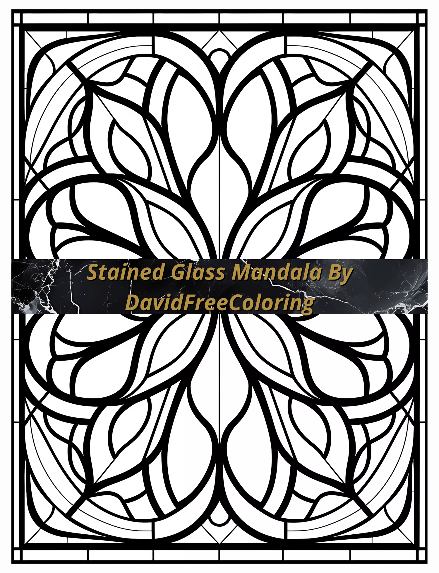 Stained Glass Mandala Coloring Book is a coloring book for adults with 80 Mandala Patterns images in Stained Glass look. Have fun coloring them creatively, both through the download of PNG and PDF files. Mandala Stained Glass Coloring Book Mandala Image A
