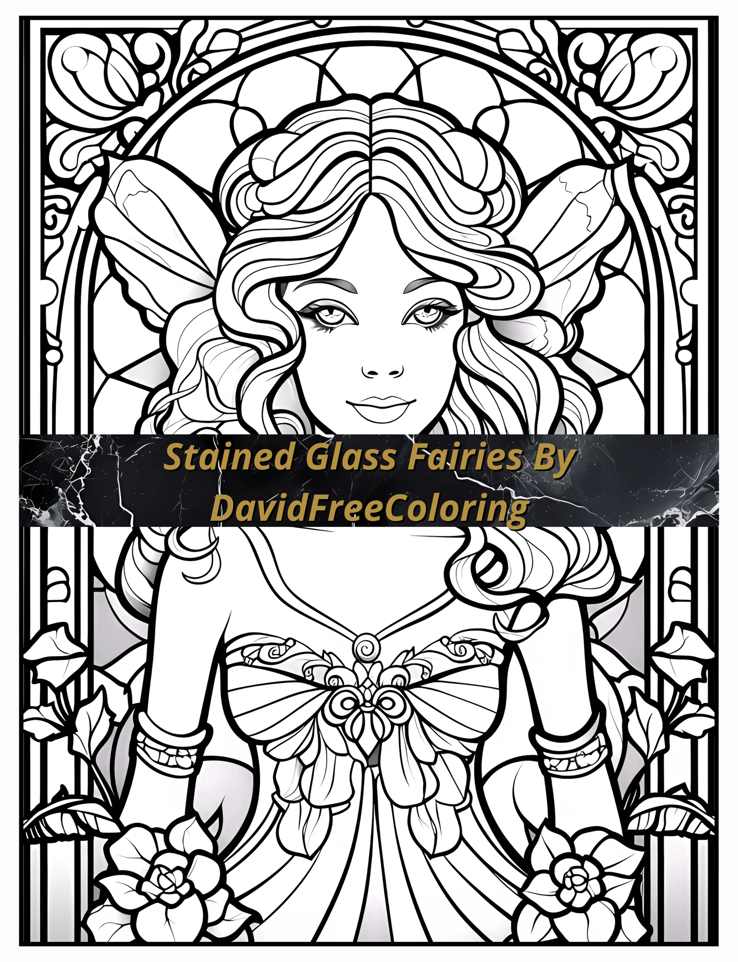 Stained Glass Fairies Coloring Book is a coloring book for adults with 40 Beautiful Fairy images in a Stained Glass look. Have fun coloring them creatively, both through the download of PNG and PDF files. Fairies Stained Glass Coloring Book Fairy Image fo