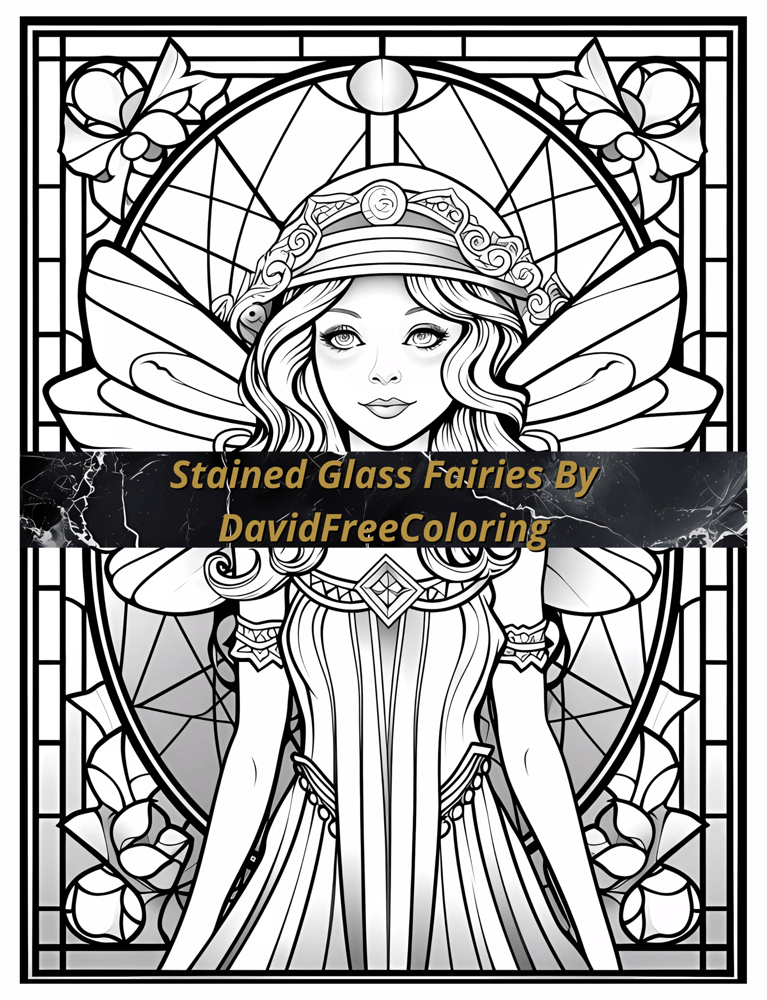 Stained Glass Fairies Coloring Book is a coloring book for adults with 40 Beautiful Fairy images in a Stained Glass look. Have fun coloring them creatively, both through the download of PNG and PDF files. Fairies Stained Glass Coloring Book Fairy Image fo