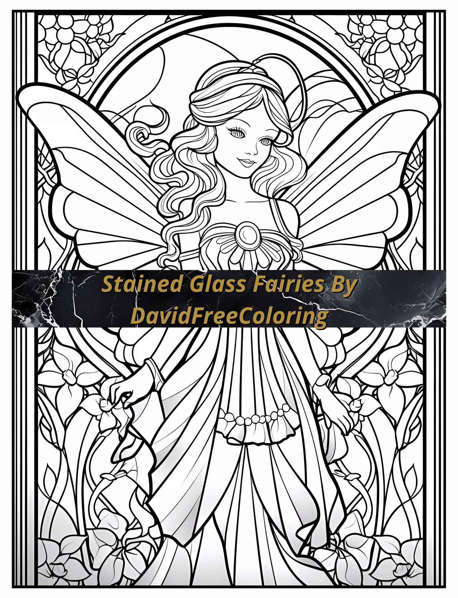 Stained Glass Fairies Coloring Book is a coloring book for adults with 40 Beautiful Fairy images in a Stained Glass look. Have fun coloring them creatively, both through the download of PNG and PDF files. Fairies Stained Glass Coloring Book Fairy Image fo