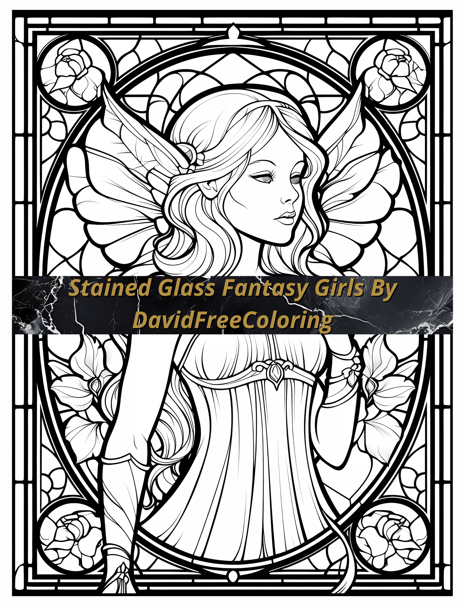 Stained Glass Fantasy Girls Coloring Book is a coloring book for adults with 80 Beautiful Girls images in Stained Glass look: pirate girls, vampire girls, fairies, and more. Have fun coloring them creatively, both through the download of PNG and PDF files