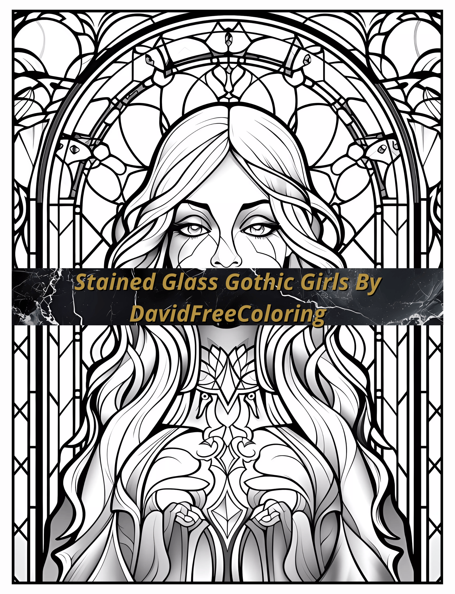 Stained Glass Gothic Girls Coloring Book is a coloring book for adults with 30 Dark Beauty images in a Stained Glass look. Have fun coloring them creatively, both through the download of PNG and PDF files. Gothic Girls Stained Glass Coloring Book Goth Ima