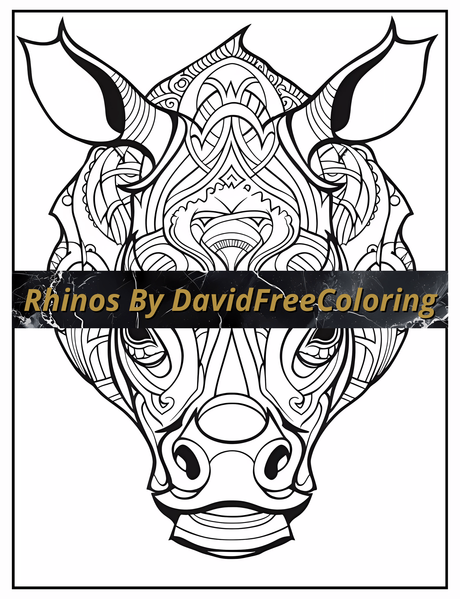 Rhinos Coloring Book is a coloring book for adults with 40 Beautiful Rhinos images to color creatively, both through the download of PNG and PDF files. Rhinos Coloring Book Rhinos Coloring Image for Adult Coloring Pages Wild Rhinos printable coloring book