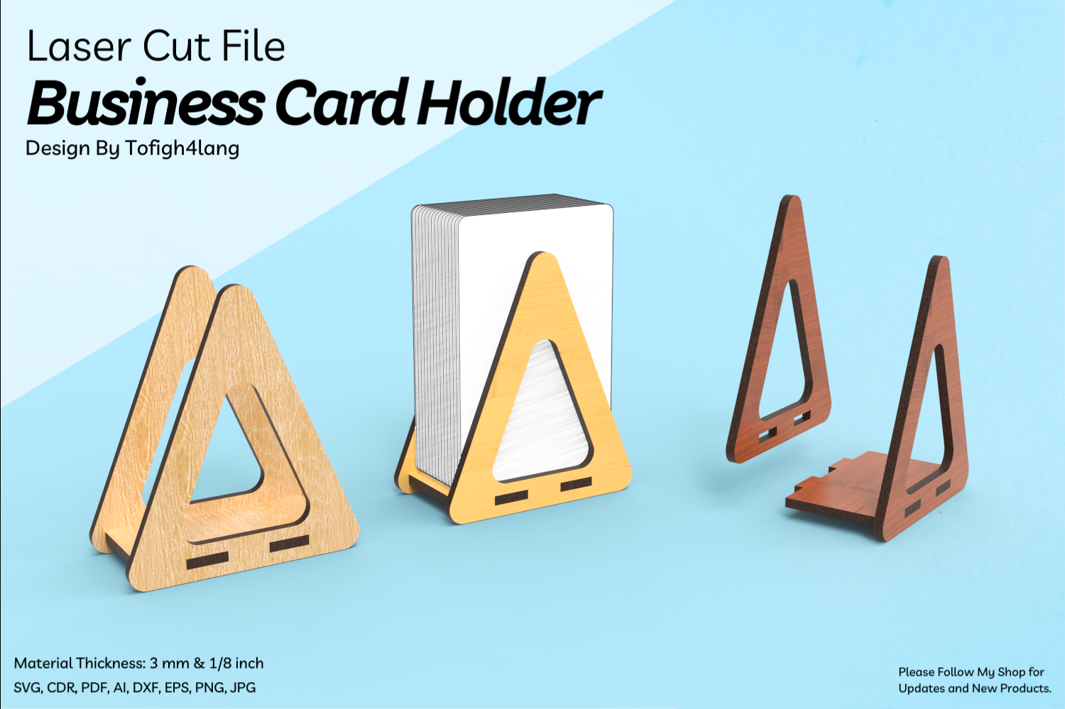 Triangle Business Card Holder