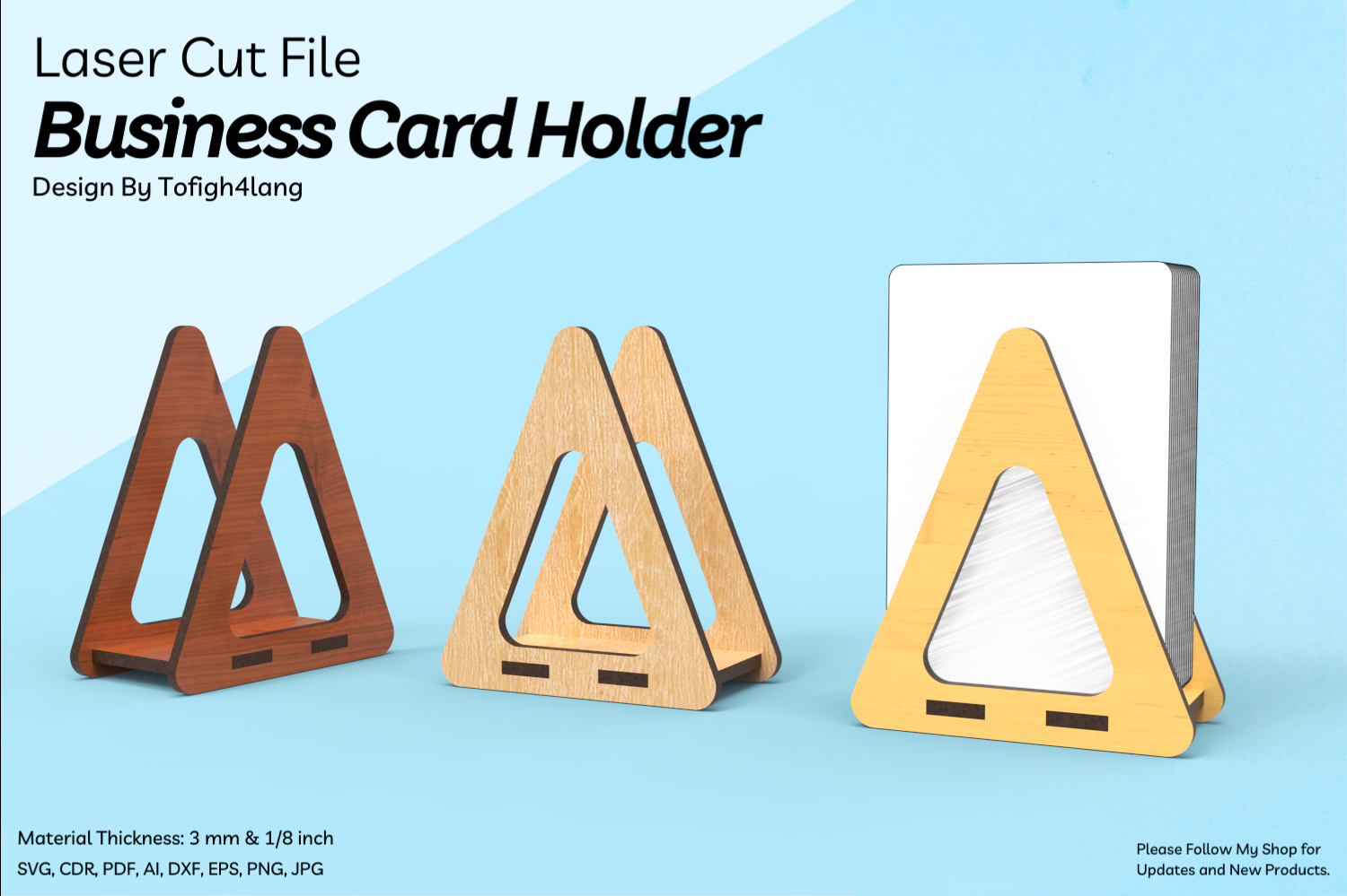 Triangle Business Card Holder