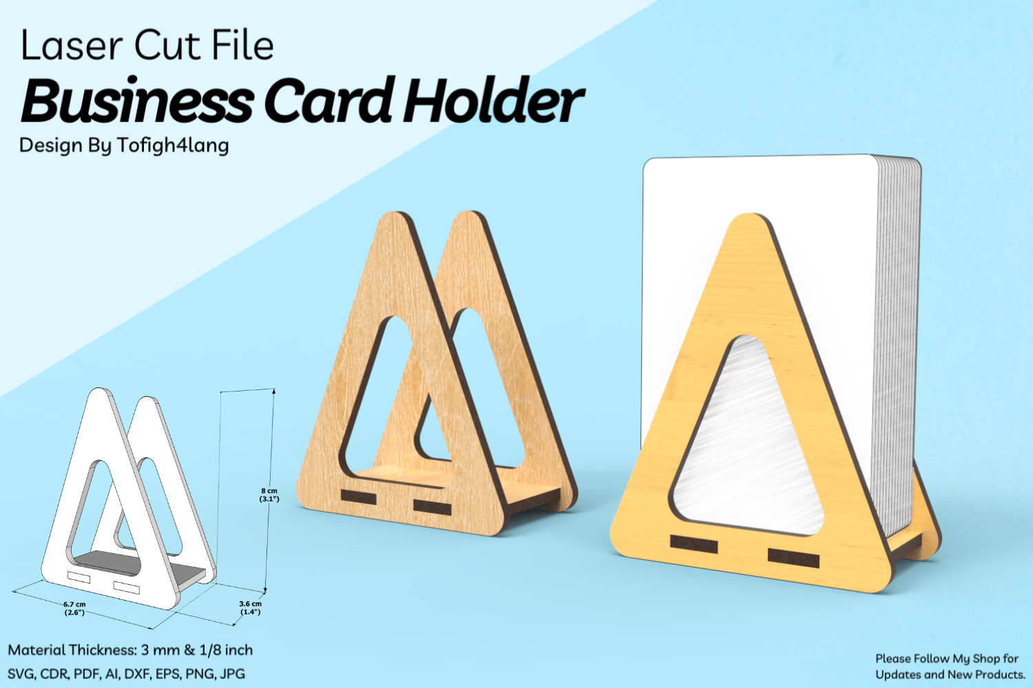 Triangle Business Card Holder