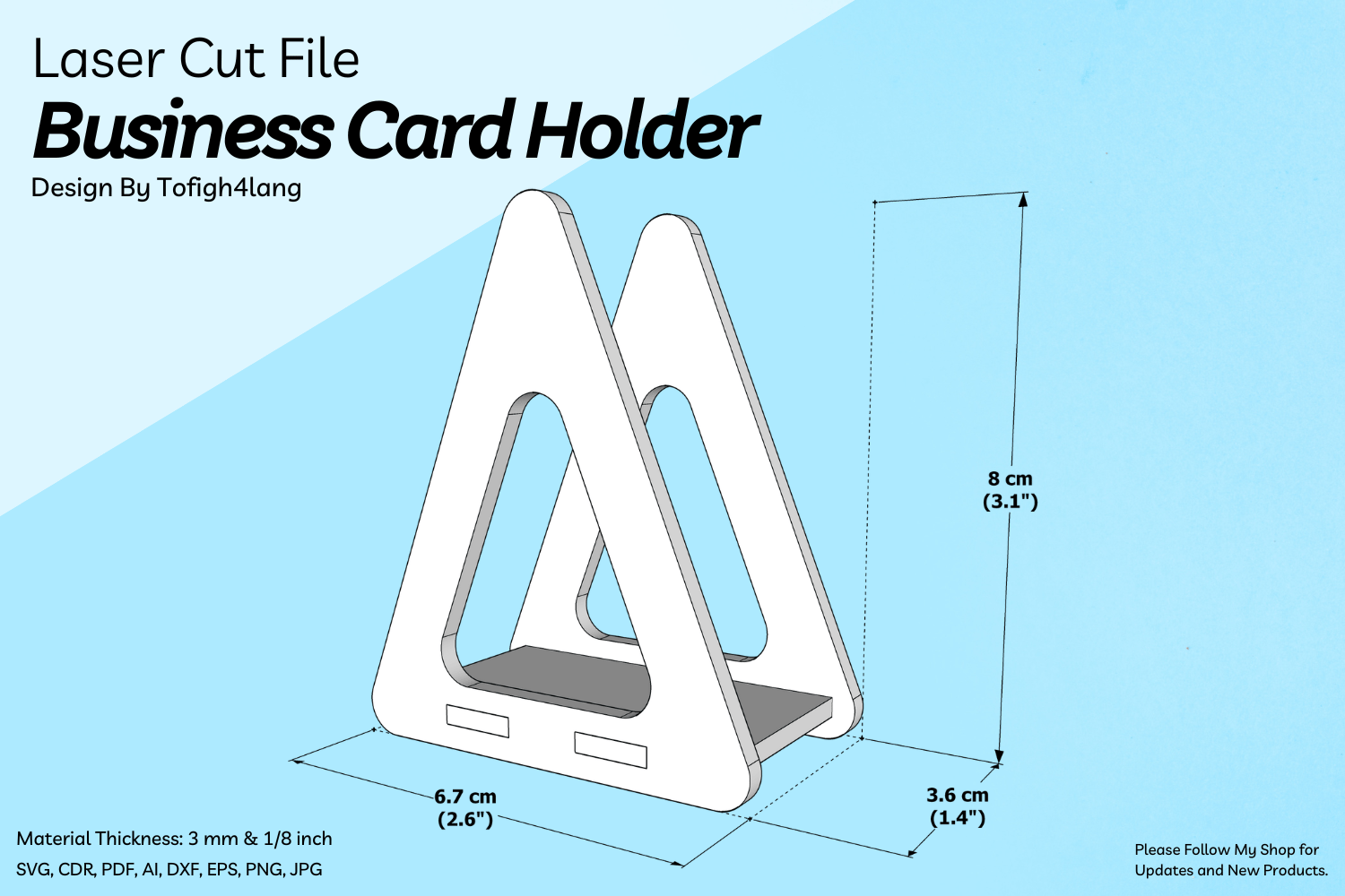 Triangle Business Card Holder