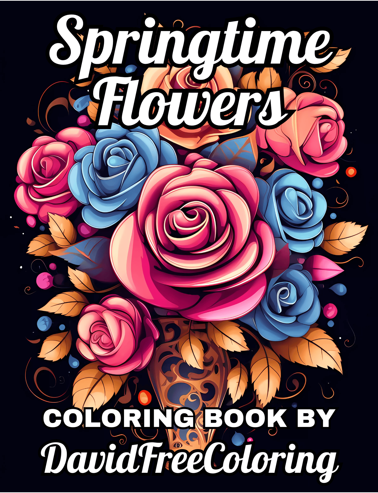 Springtime Flowers Coloring Book is a coloring book for adults with 80 lovely flower spring images to color creatively, both through the download of PNG and PDF files. Springtime Flowers Coloring Book Spring Images for Adult Coloring Pages Flowers printab