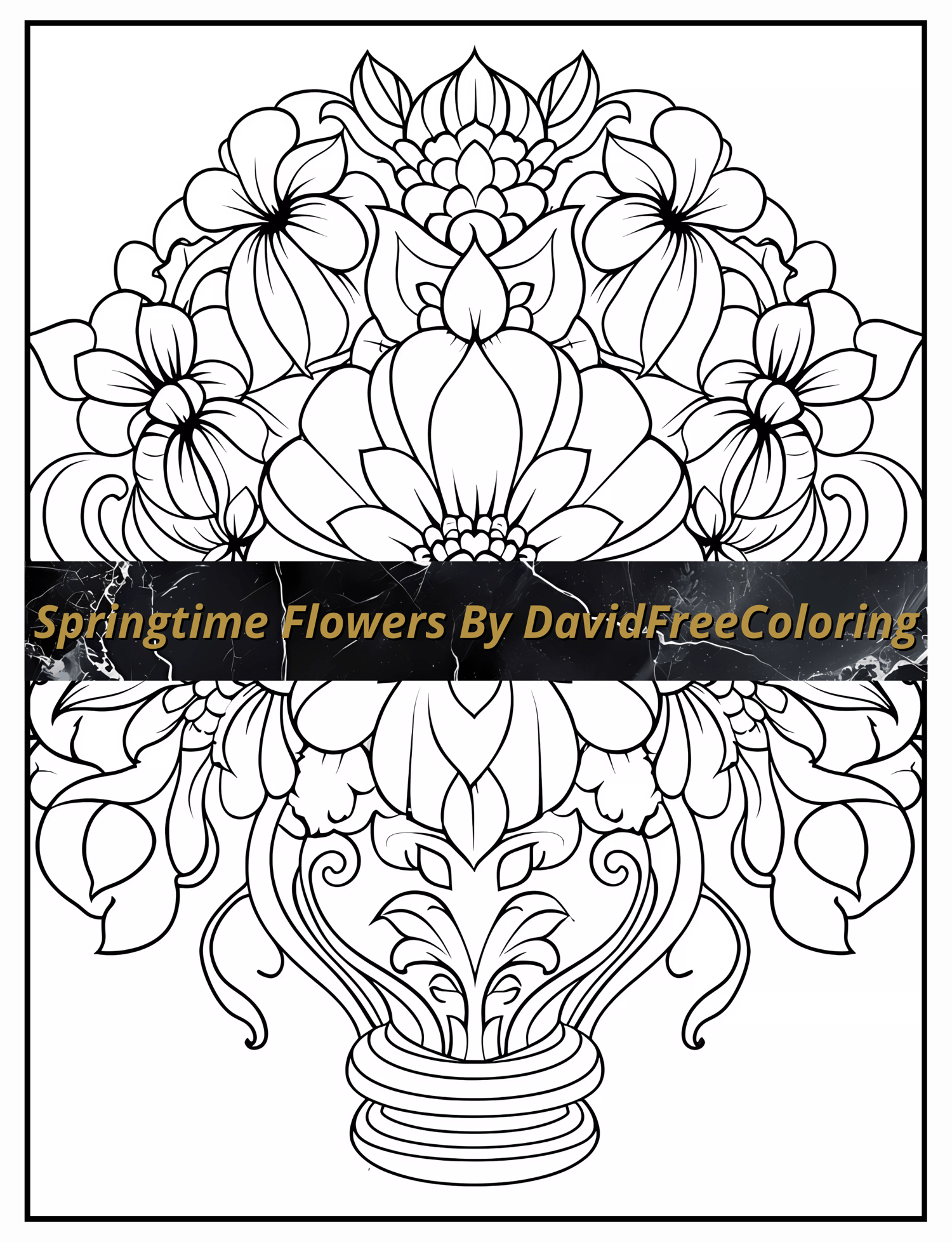 Springtime Flowers Coloring Book is a coloring book for adults with 80 lovely flower spring images to color creatively, both through the download of PNG and PDF files. Springtime Flowers Coloring Book Spring Images for Adult Coloring Pages Flowers printab
