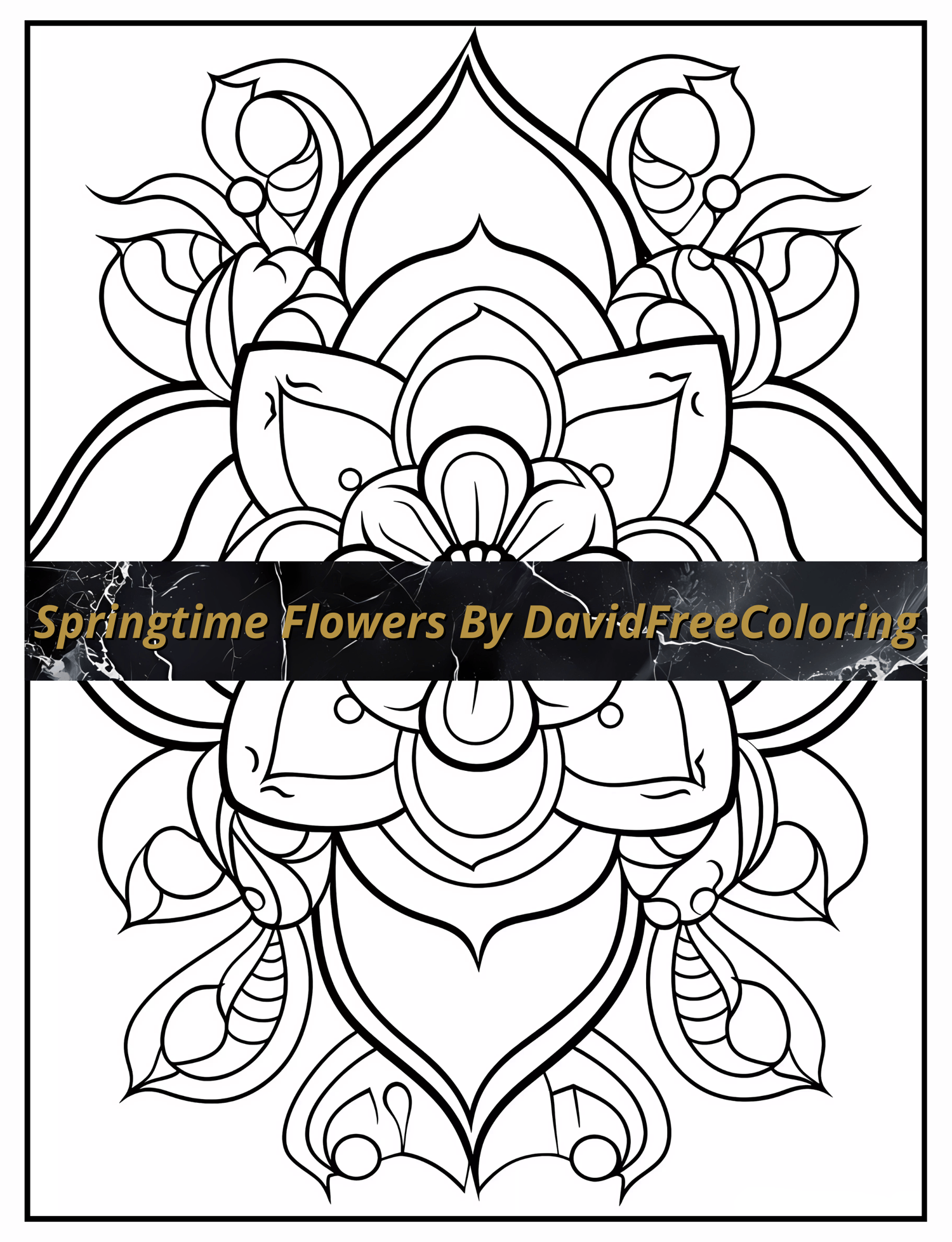 Springtime Flowers Coloring Book is a coloring book for adults with 80 lovely flower spring images to color creatively, both through the download of PNG and PDF files. Springtime Flowers Coloring Book Spring Images for Adult Coloring Pages Flowers printab