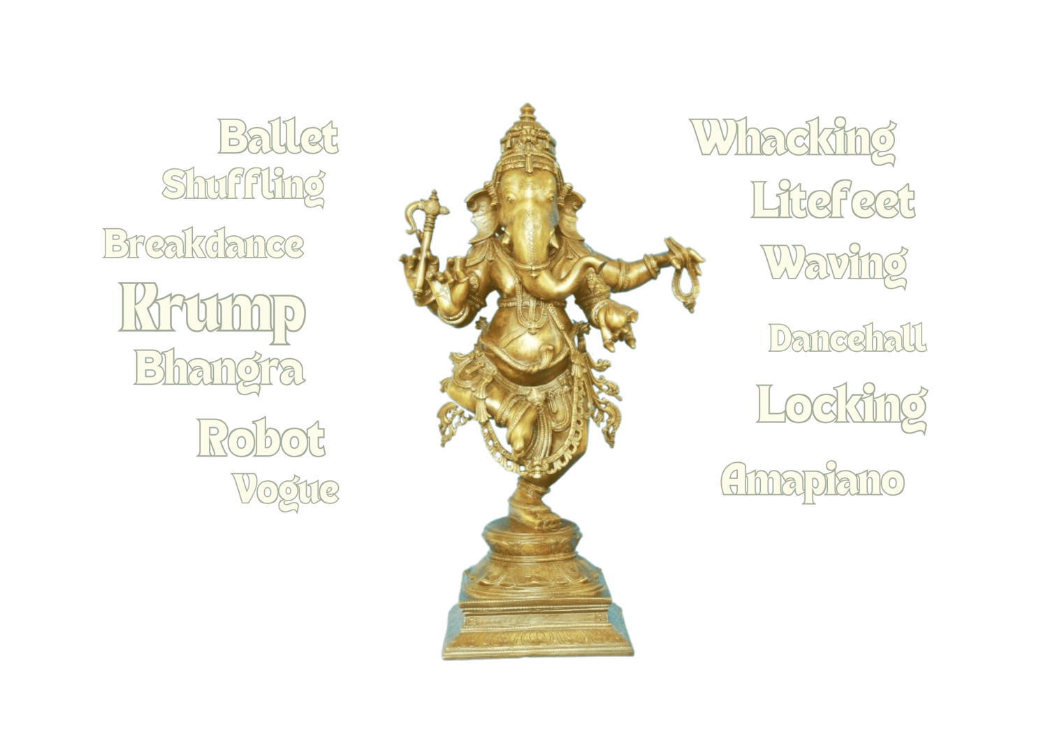 Bailar, disco y moverse-dancing ganesh, Dios Hindú