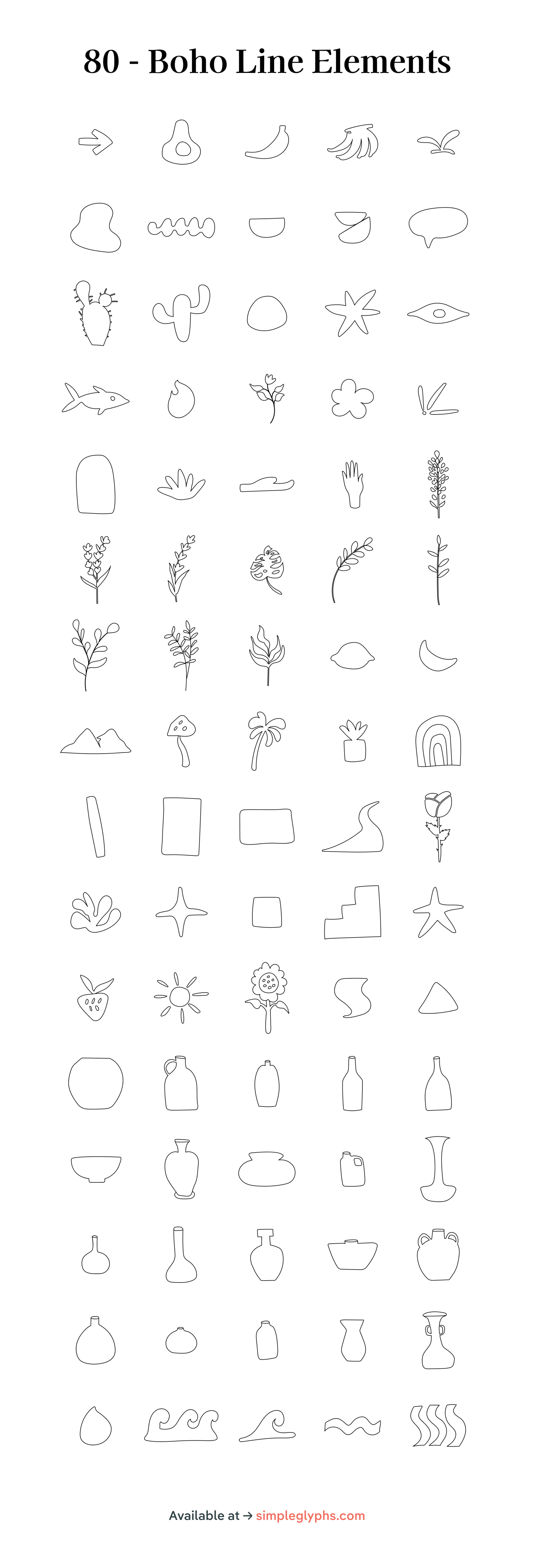 Image may contain: boho illustration creator kits elements. Containing from vases/pottery, and more