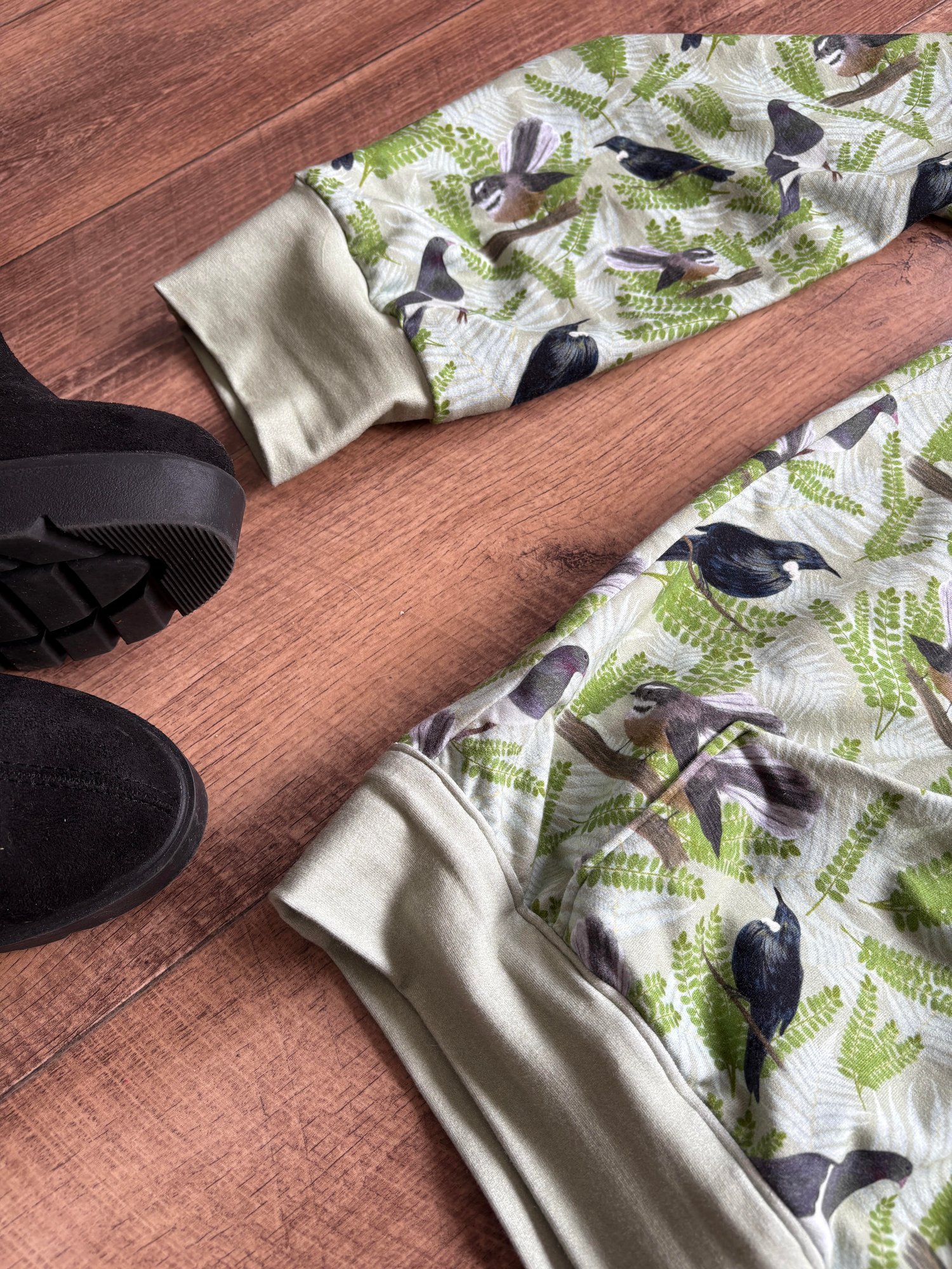 Cute New Zealand Native Bird Fabric by Kohatu Patterns