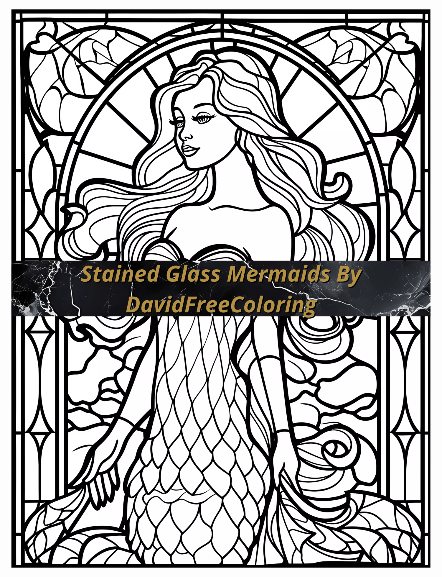 Stained Glass Mermaids Coloring Book is a coloring book for adults with 30 Beautiful Mermaid images in Stained Glass look. Have fun coloring them creatively, both through the download of PNG and PDF files. Mermaids Stained Glass Coloring Book Mermaids Ima