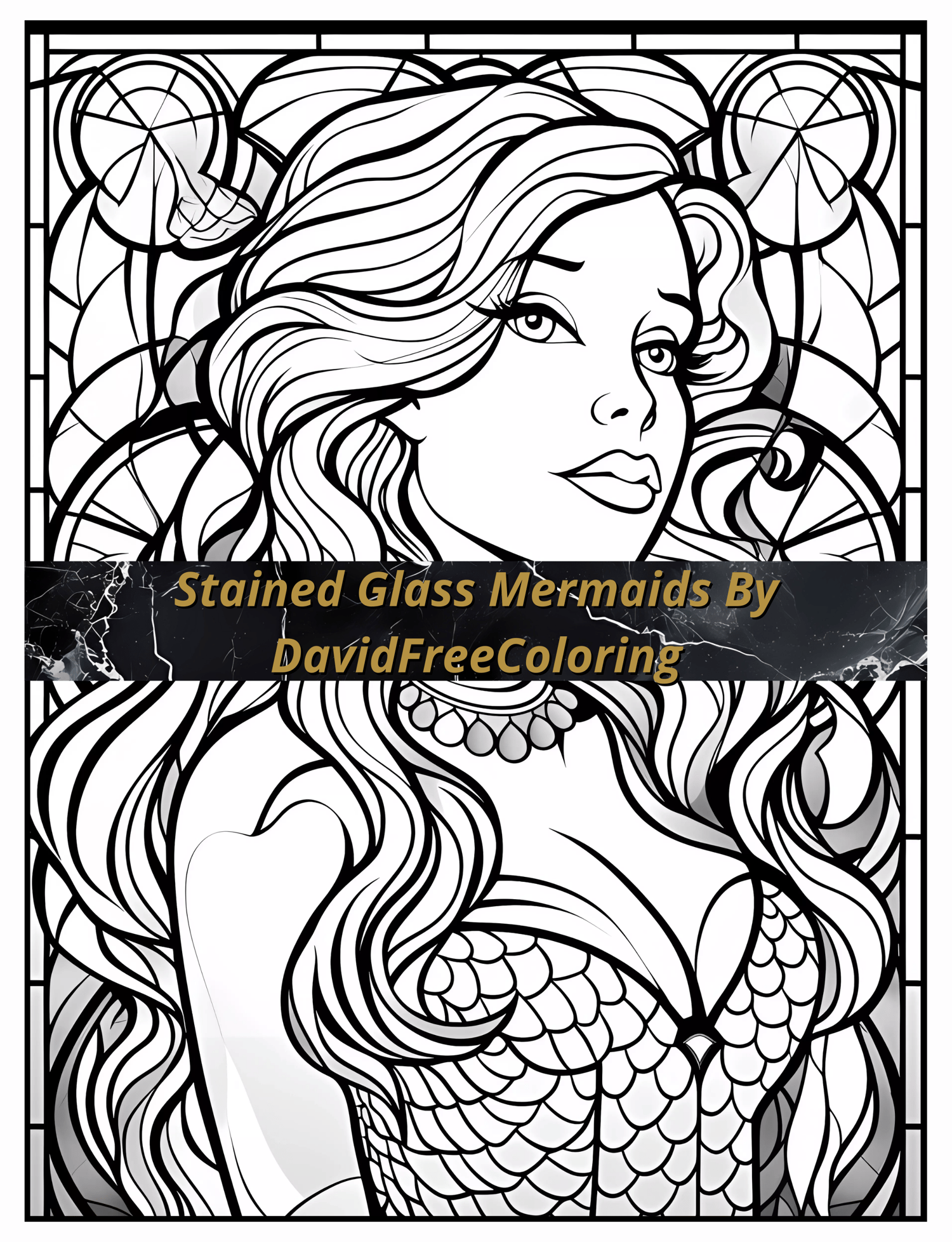 Stained Glass Mermaids Coloring Book is a coloring book for adults with 30 Beautiful Mermaid images in Stained Glass look. Have fun coloring them creatively, both through the download of PNG and PDF files. Mermaids Stained Glass Coloring Book Mermaids Ima