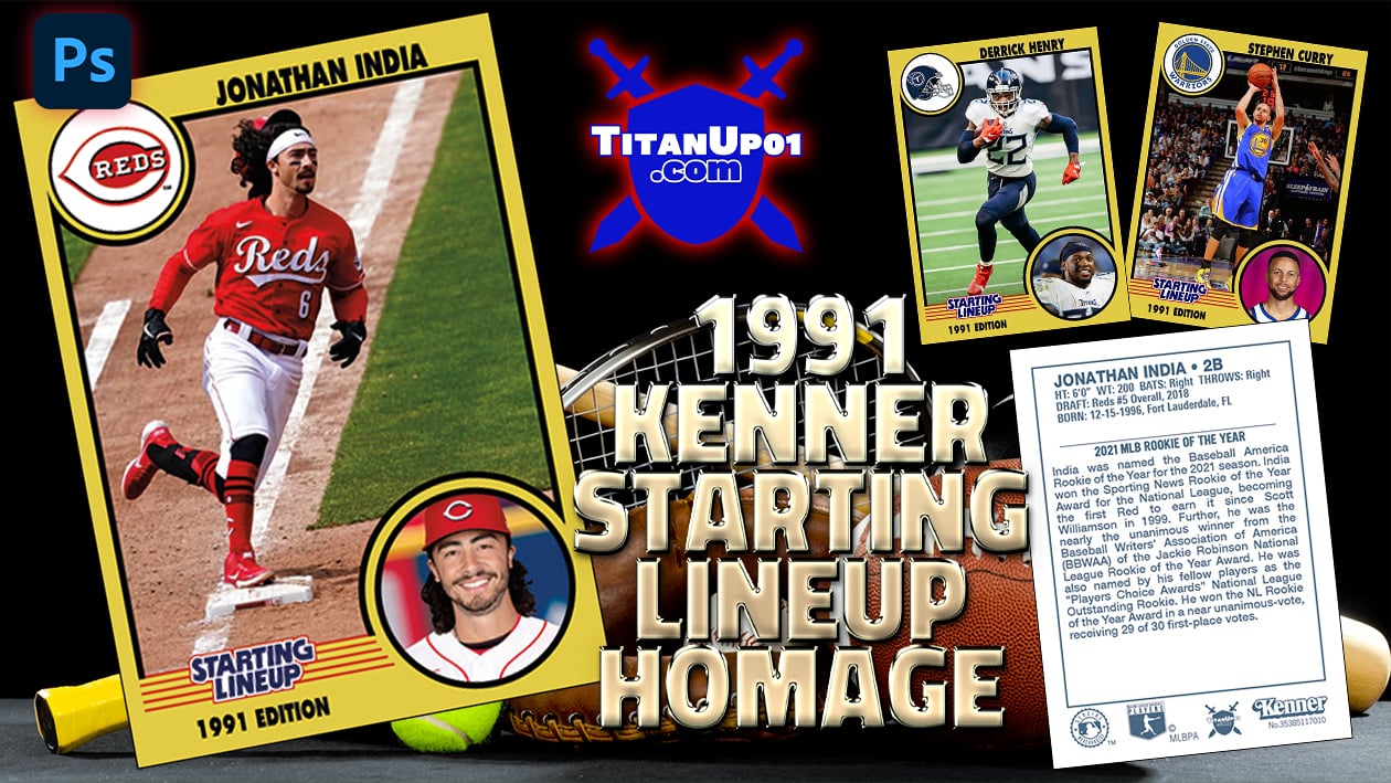 1991 Kenner Starting Lineup Homage Photoshop PSD Templates