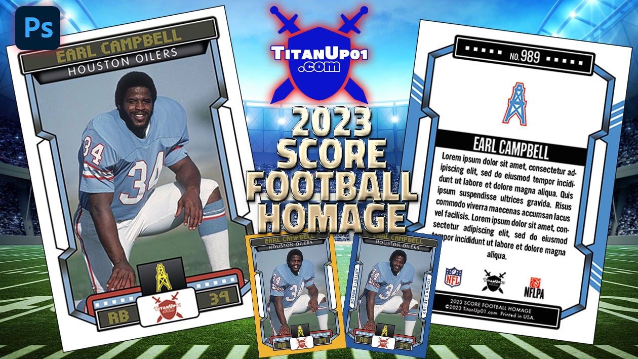 2023 Score Football Homage Photoshop PSD Templates