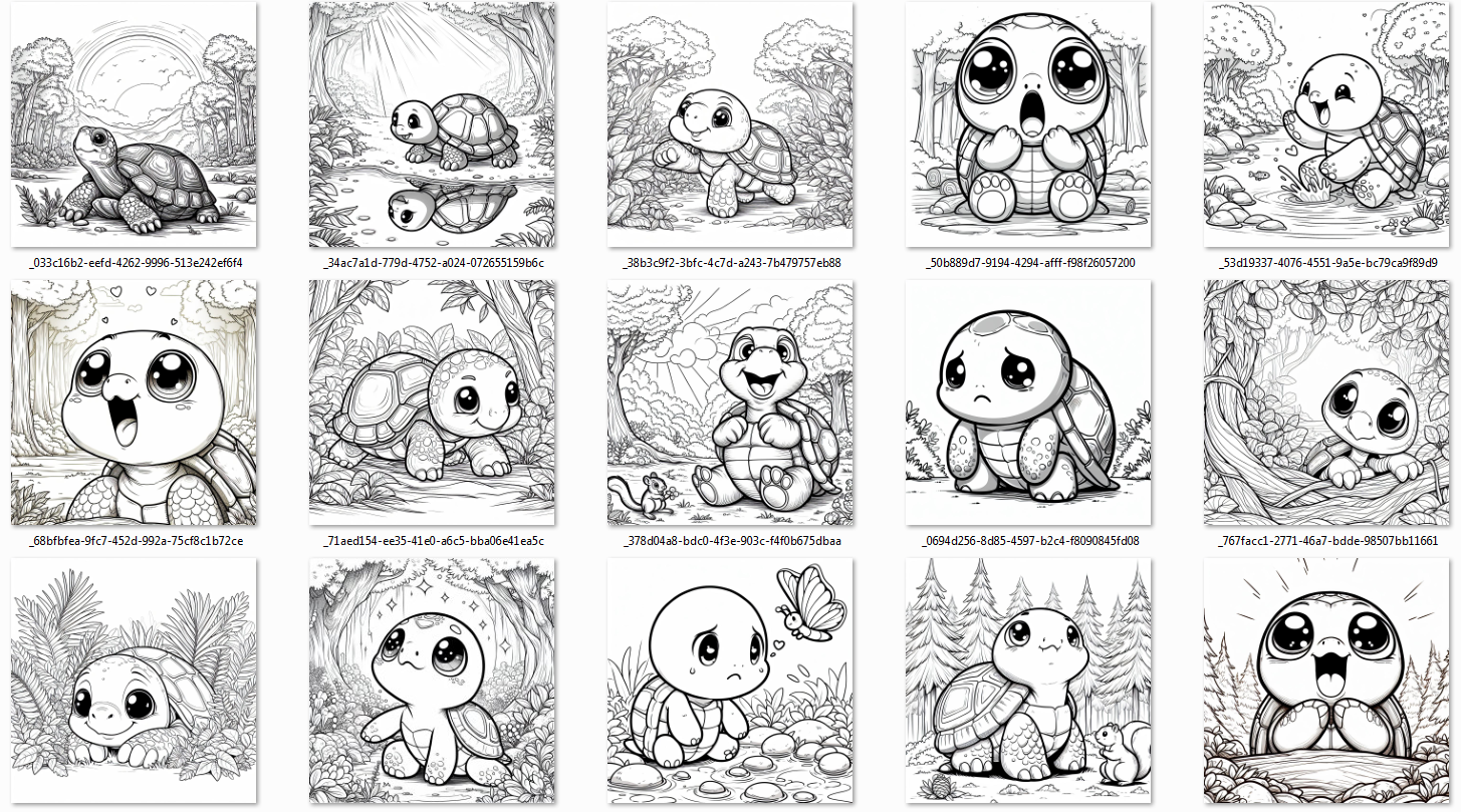 Turtle Adventures Coloring Pages for Kids