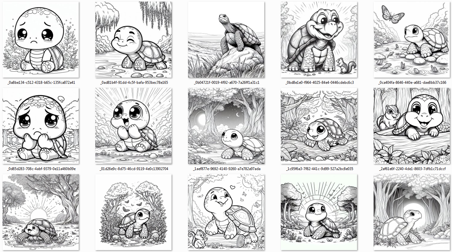 Turtle Adventures Coloring Pages for Kids