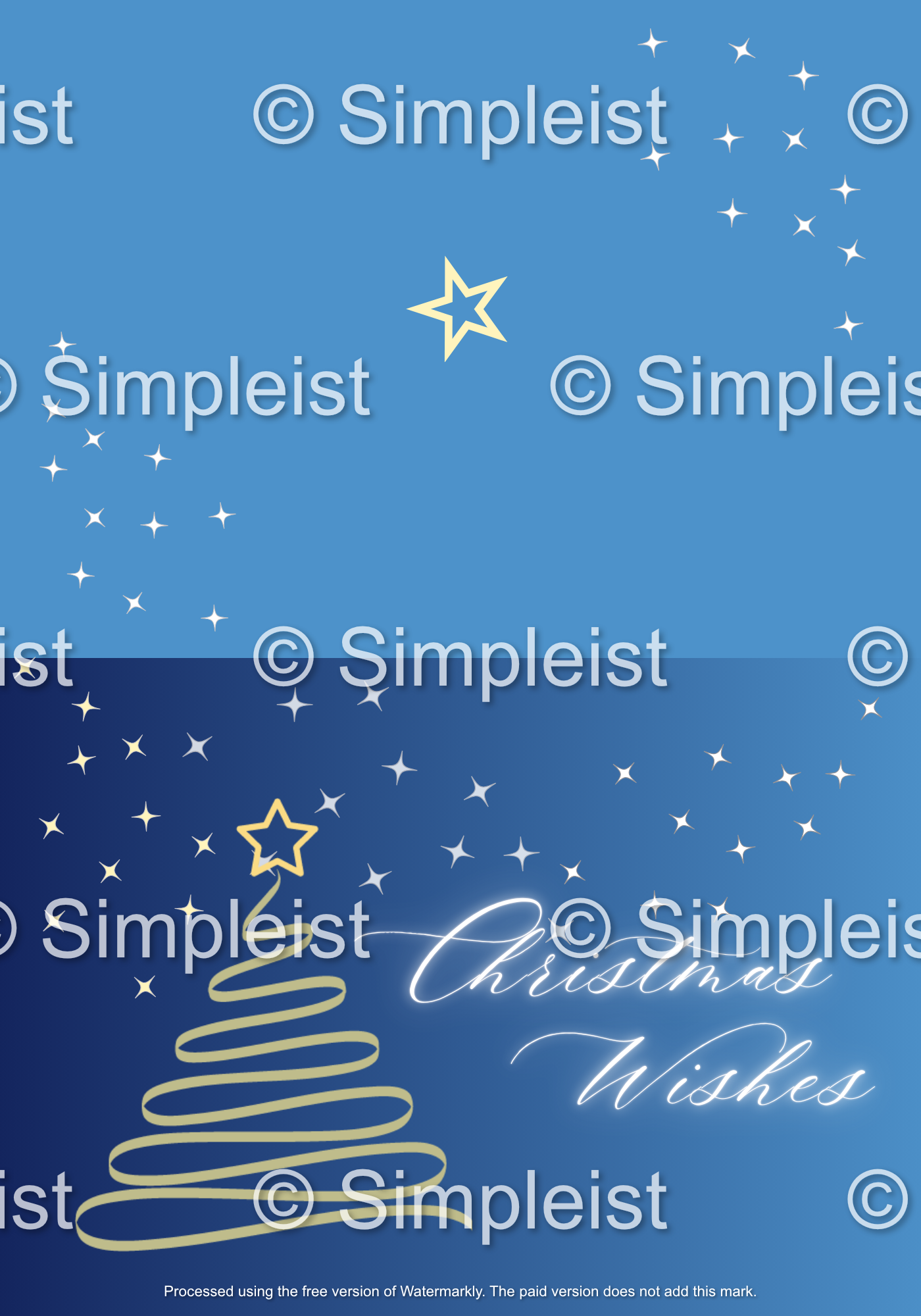 Customizable Minimalist Christmas Wishes Folded Card Landscape | Digital Canva Template. Outside design