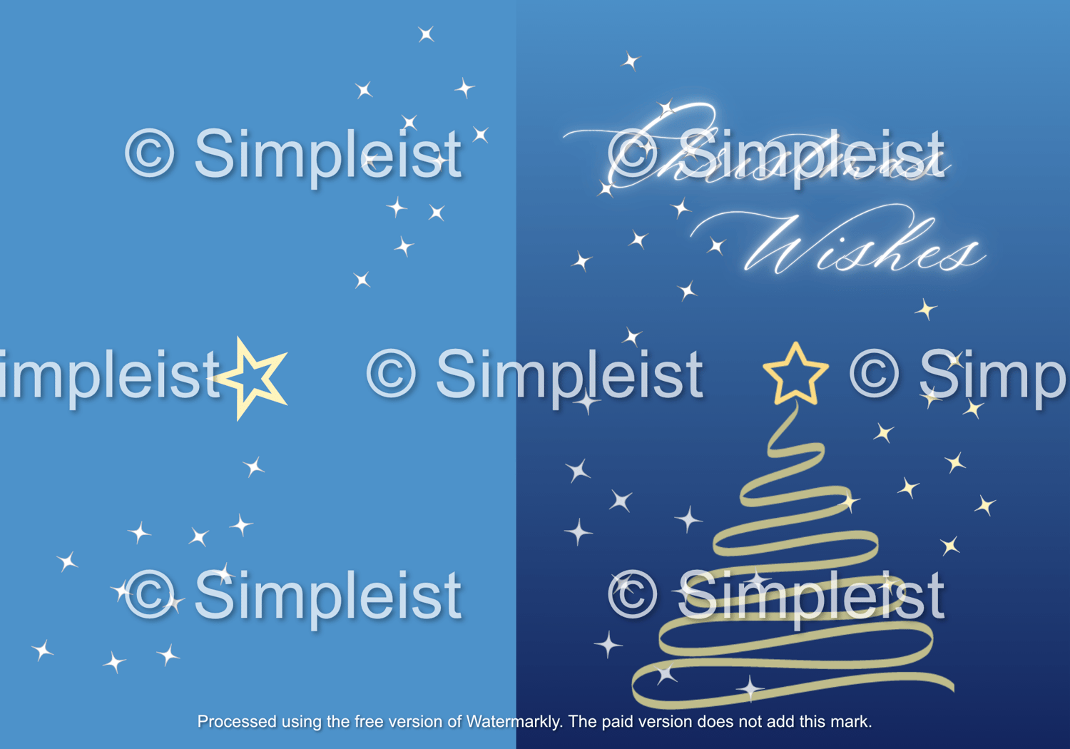 Customizable Minimalist Christmas Wishes Folded Card Portrait | Digital Canva Template. Outside design