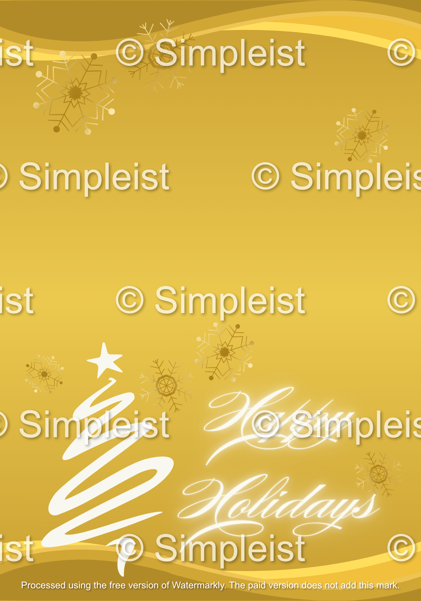 Customizable Brush Stroke Christmas Tree Folded Card Landscape | Digital Canva Template. Outside design